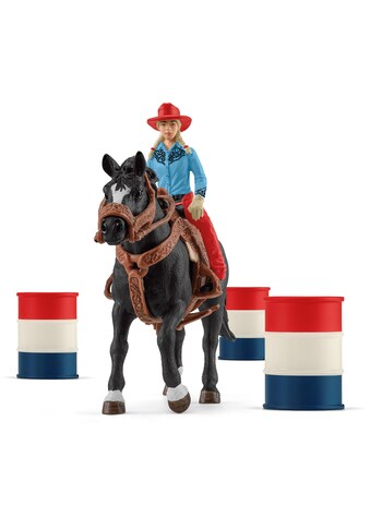 Schleich® Spielfigur »Farm World, Barrel Racing mit Cowgirl (42576)« kaufen
