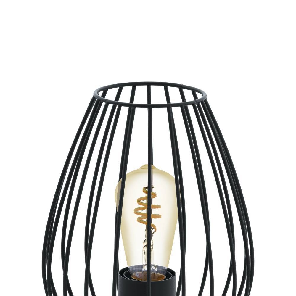 EGLO Tischleuchte »NEWTOWN Tischlampe, schwarz, Stahl, E27, Schalter, Nachttischlampe«, 1 flammig, Leuchtmittel E27 | ohne Leuchtmittel, Schlicht, modern, Vintage, Retro, Wohnzimmer, Schlafzimmer, 23x16x12cm