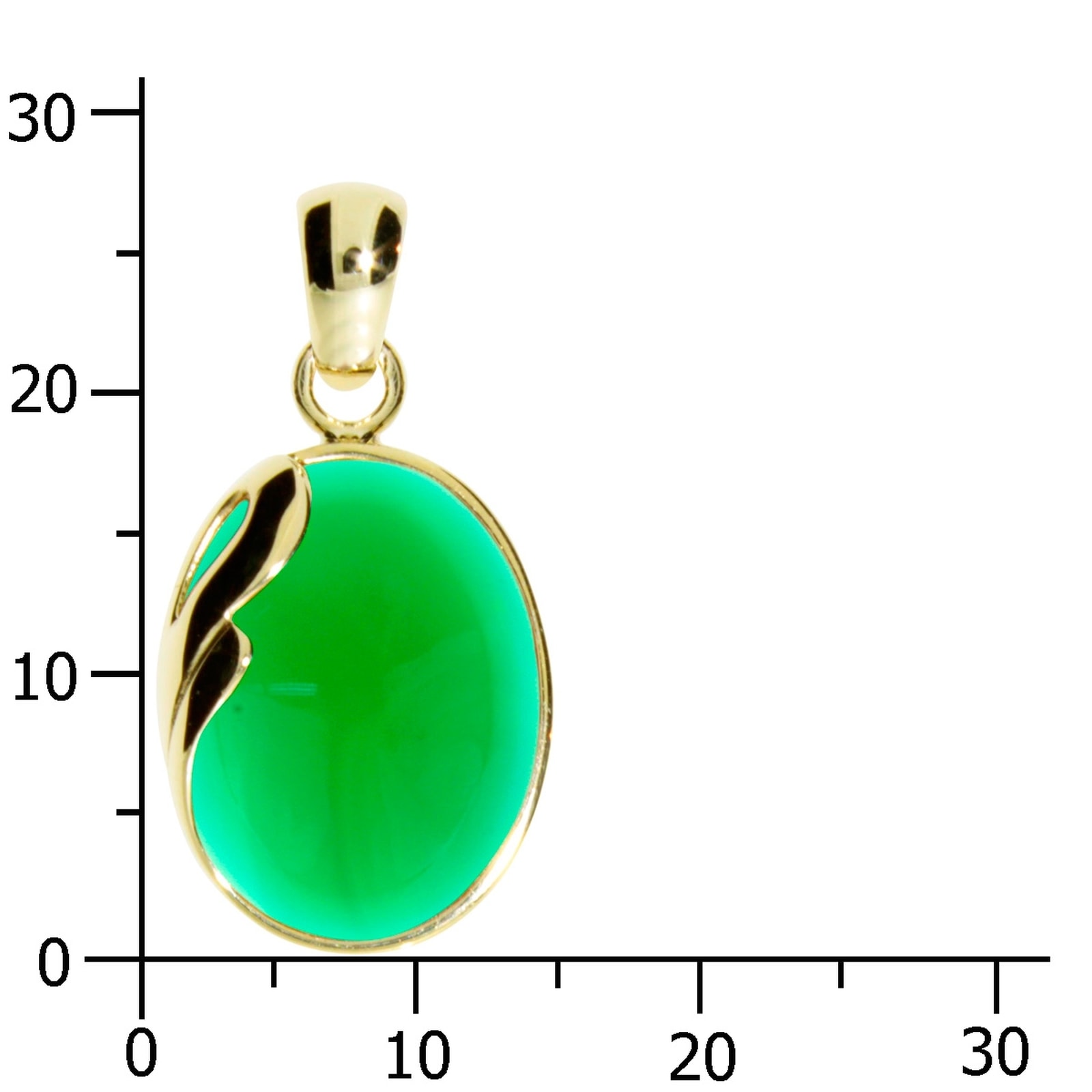 OSTSEE-SCHMUCK Kettenanhänger »- Melanie - Gold 333/000 - Grünachat«