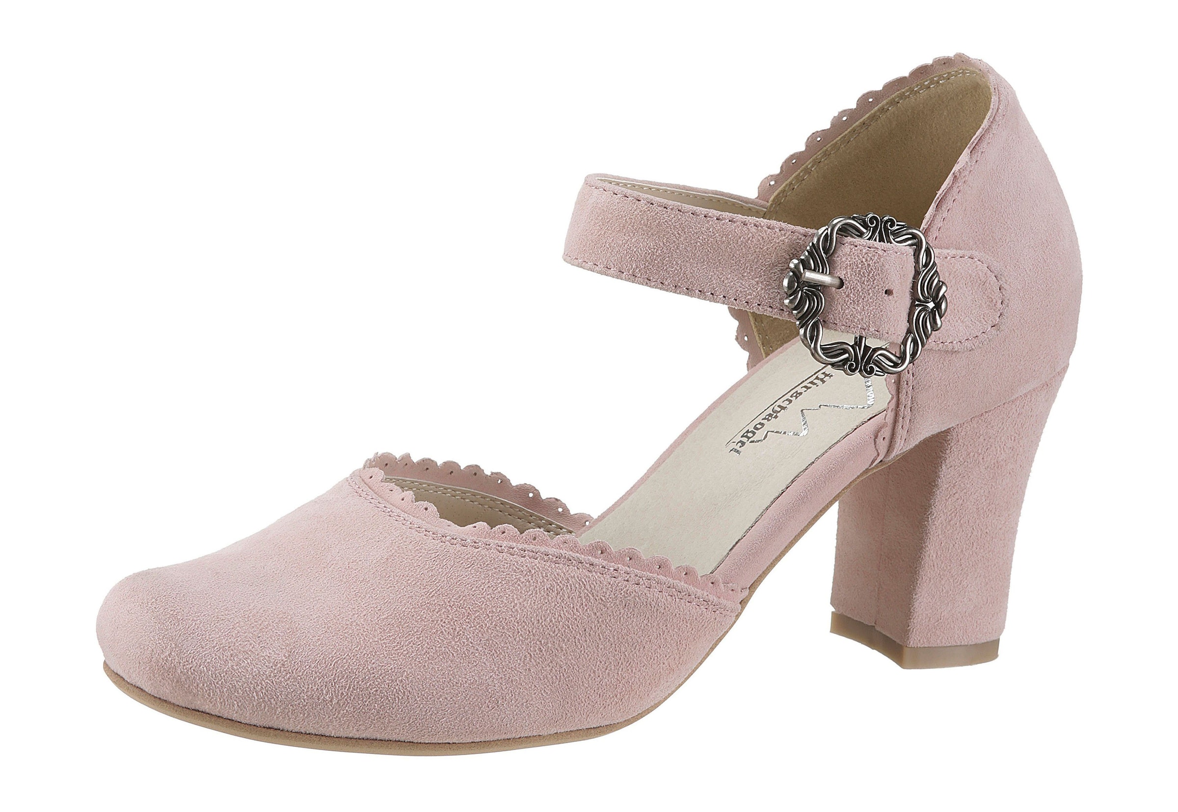 Rosa Pumps Mit Riemchen