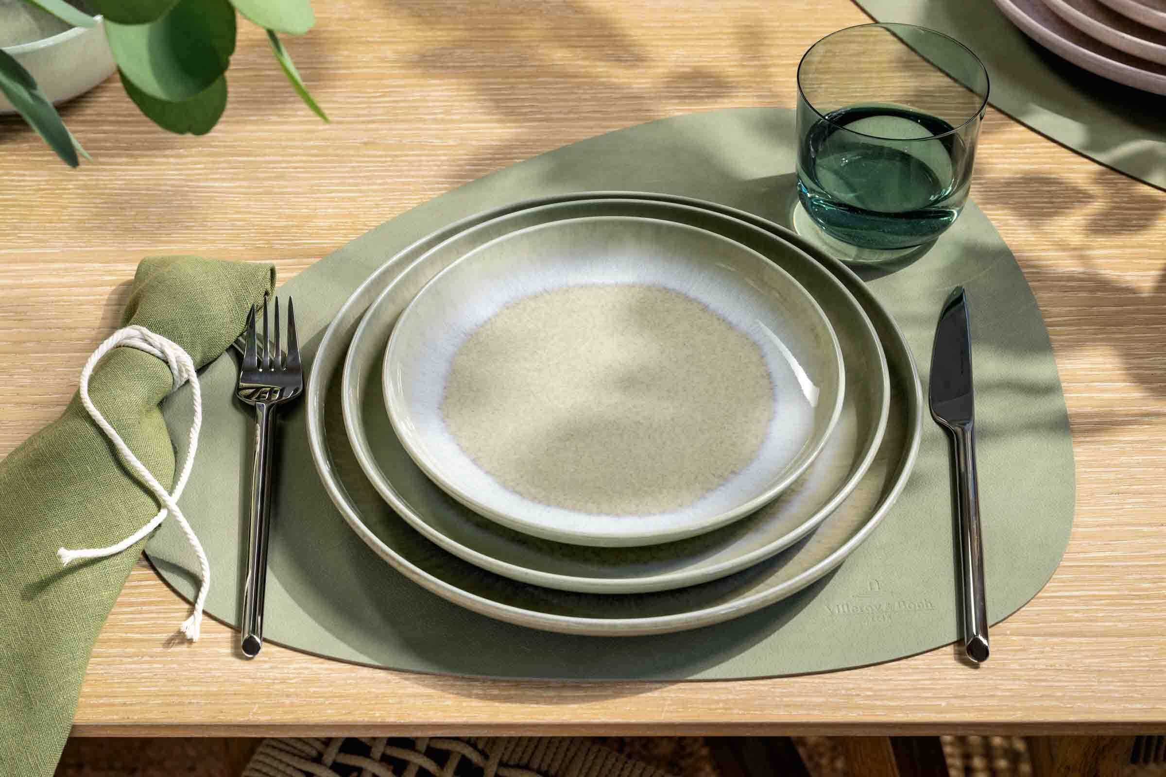 like. by Villeroy & Boch Frühstücksteller »Dessertteller Perlemor Alga ø 20,1 cm grün« Spülmaschinenfest, Mikrowellensicher