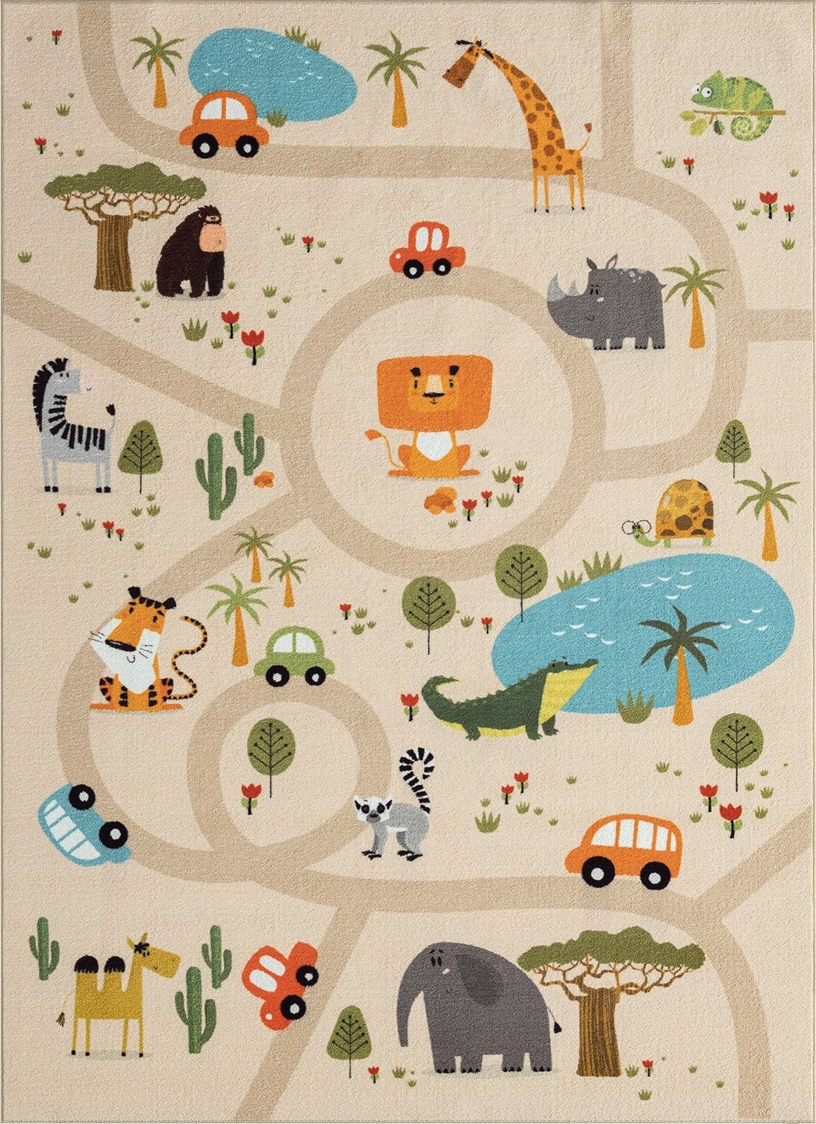 the carpet Teppich »Happy Life« rechteckig 4 mm Höhe Life Kinderzimmer Teppich Spielteppich pflegeleicht