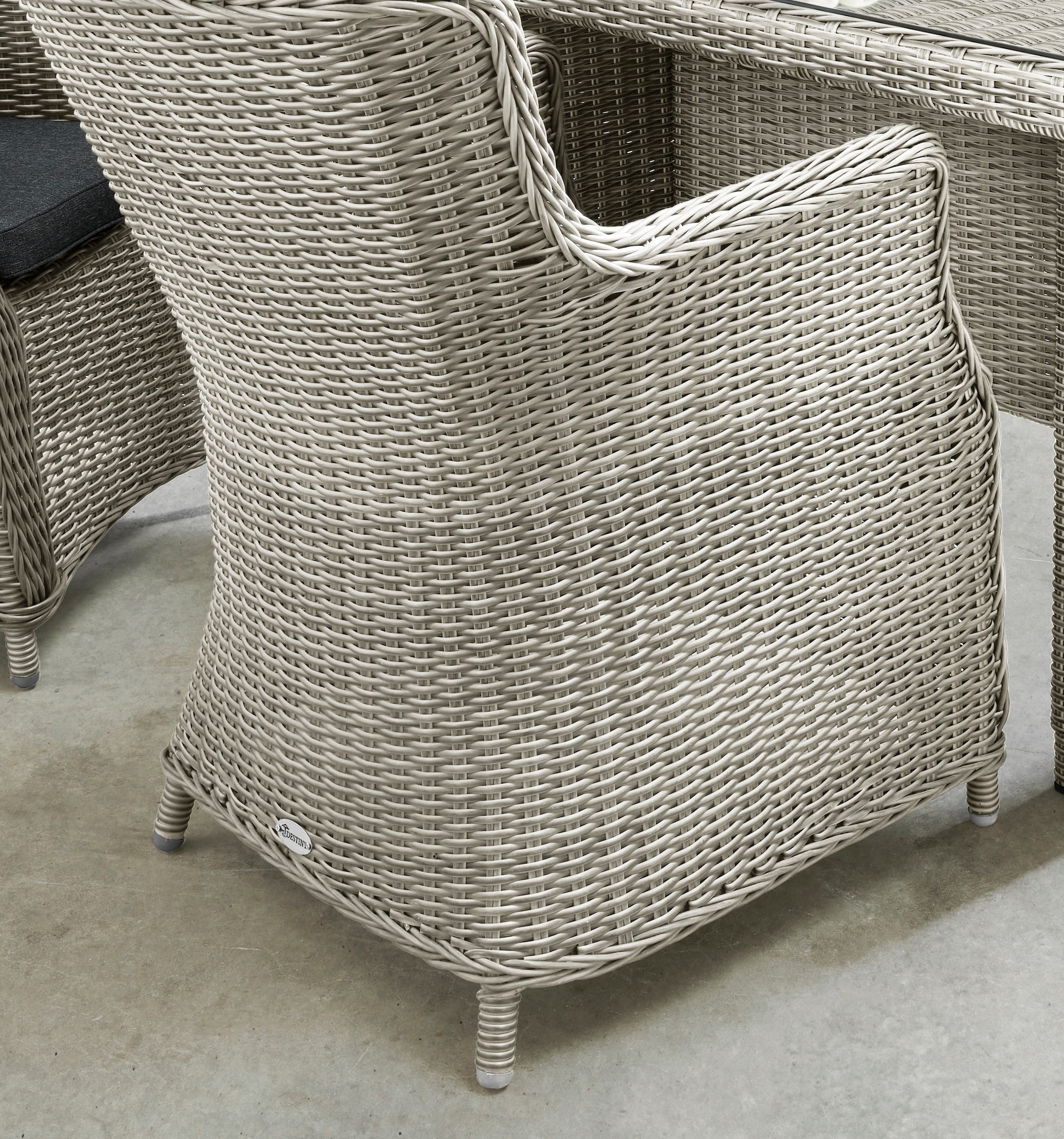 Destiny Garten-Essgruppe »LUNA«, (13 tlg., 4x Sessel, 1x Tisch, inkl. Auflagen), Aluminium, Polyrattan