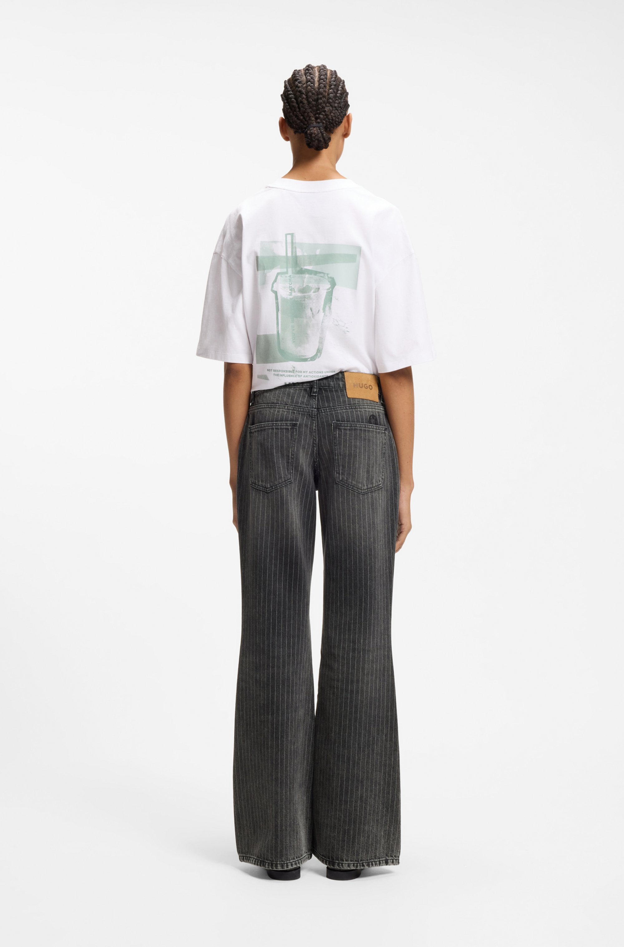 HUGO Bootcut-Jeans »Gelissa« mit Nadelstreifen, Mid Rise