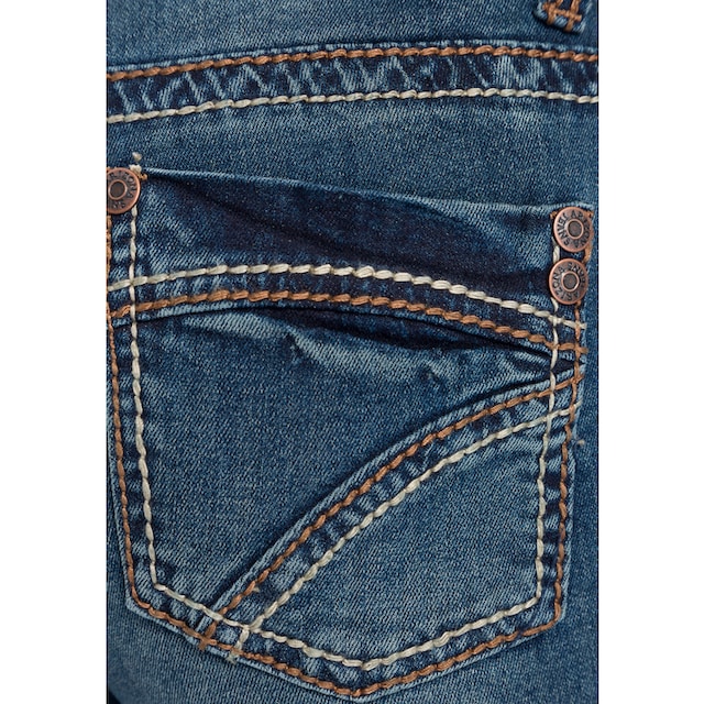 Arizona Gerade Jeans »Kontrastnähte«, Mid Waist kaufen online bei OTTO