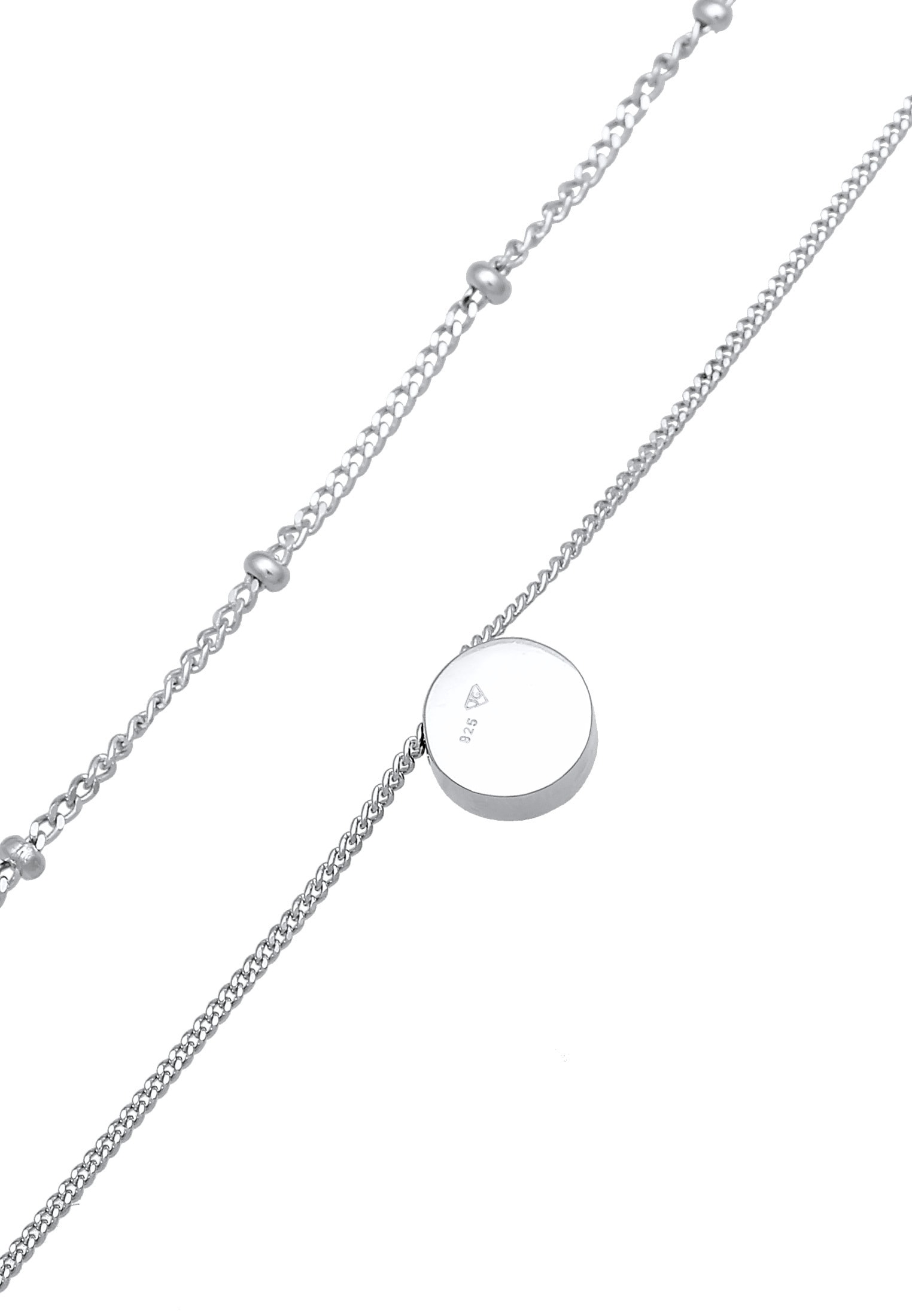 Elli Silberkette »Halskette Choker Layer Kristall Kugelkette 925 Silber«