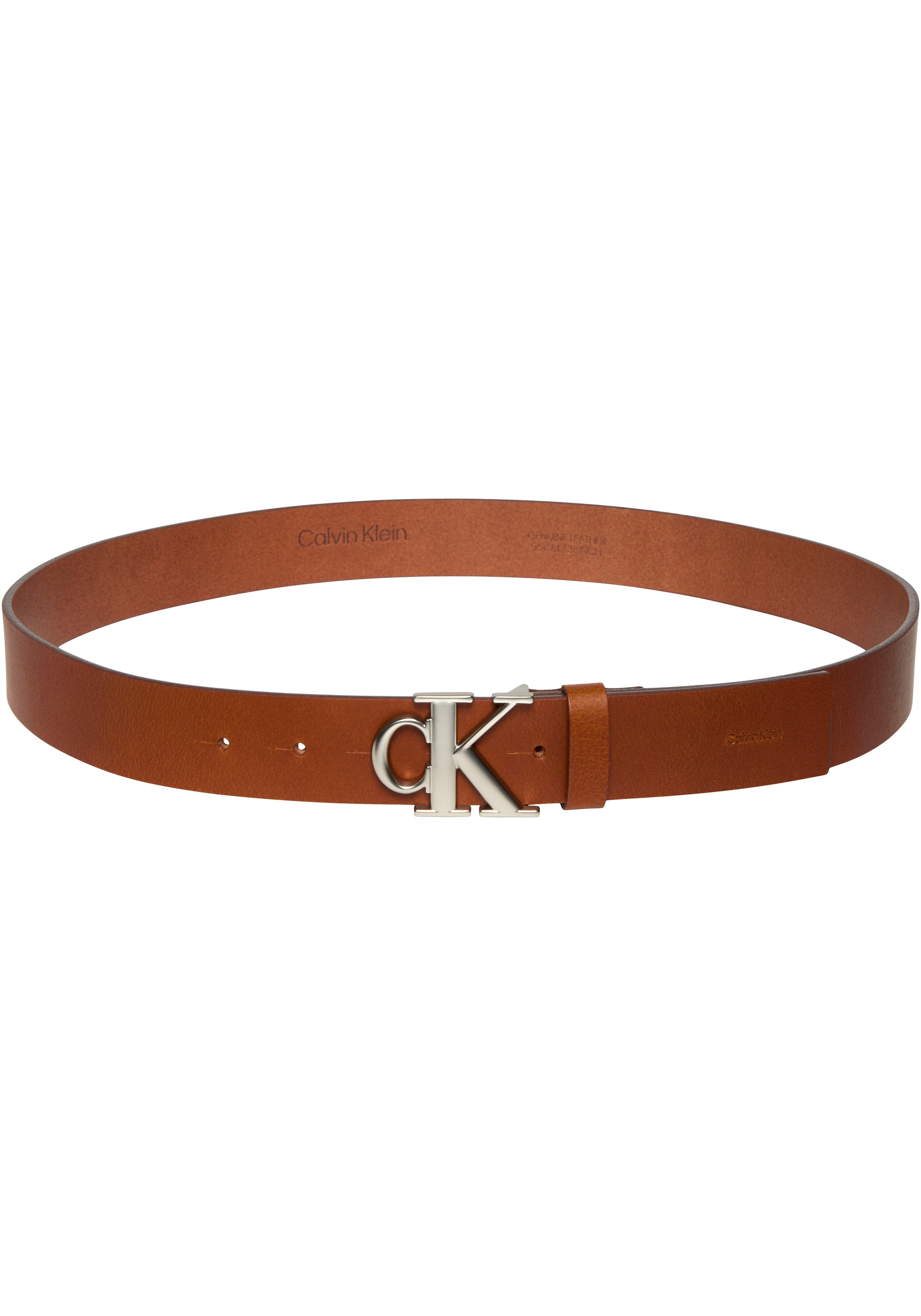 Calvin Klein Ledergürtel »CK BUCKLE SMOOTH 35MM« Größenverstellbar mit Metallschließe