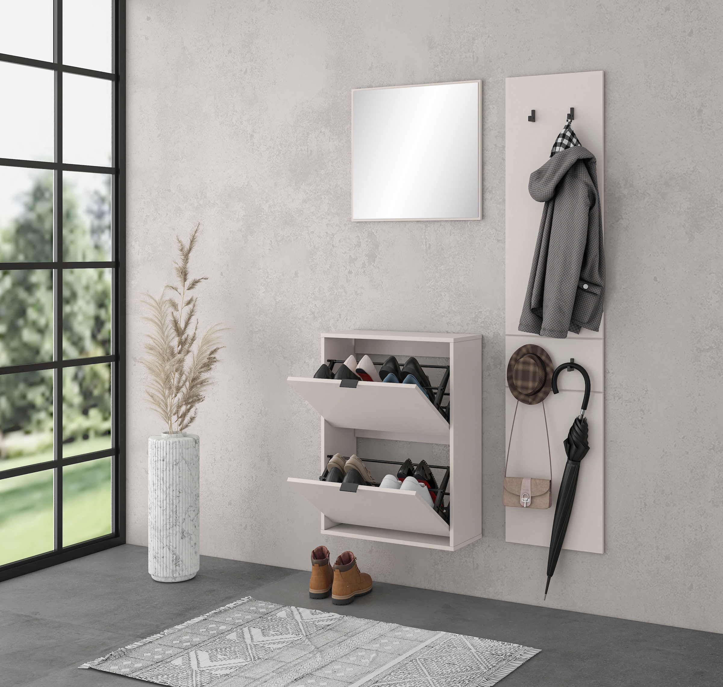HBZ Garderoben-Set »Florenz Garderobe B/H/T 105x180x27 cm« 3 Stk. tlg.