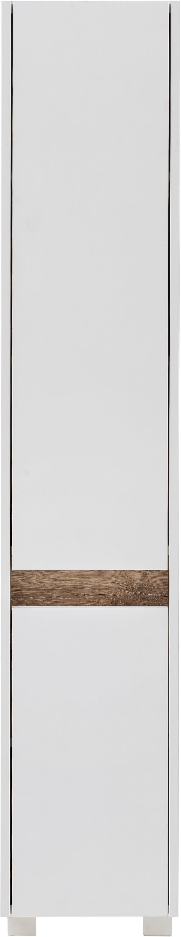 Schildmeyer Hochschrank »Cosmo in verschiedenen Farben made in Germany«, Höhe 164,5 cm, Badezimmerschrank, Blende im modernen Wildeiche-Look