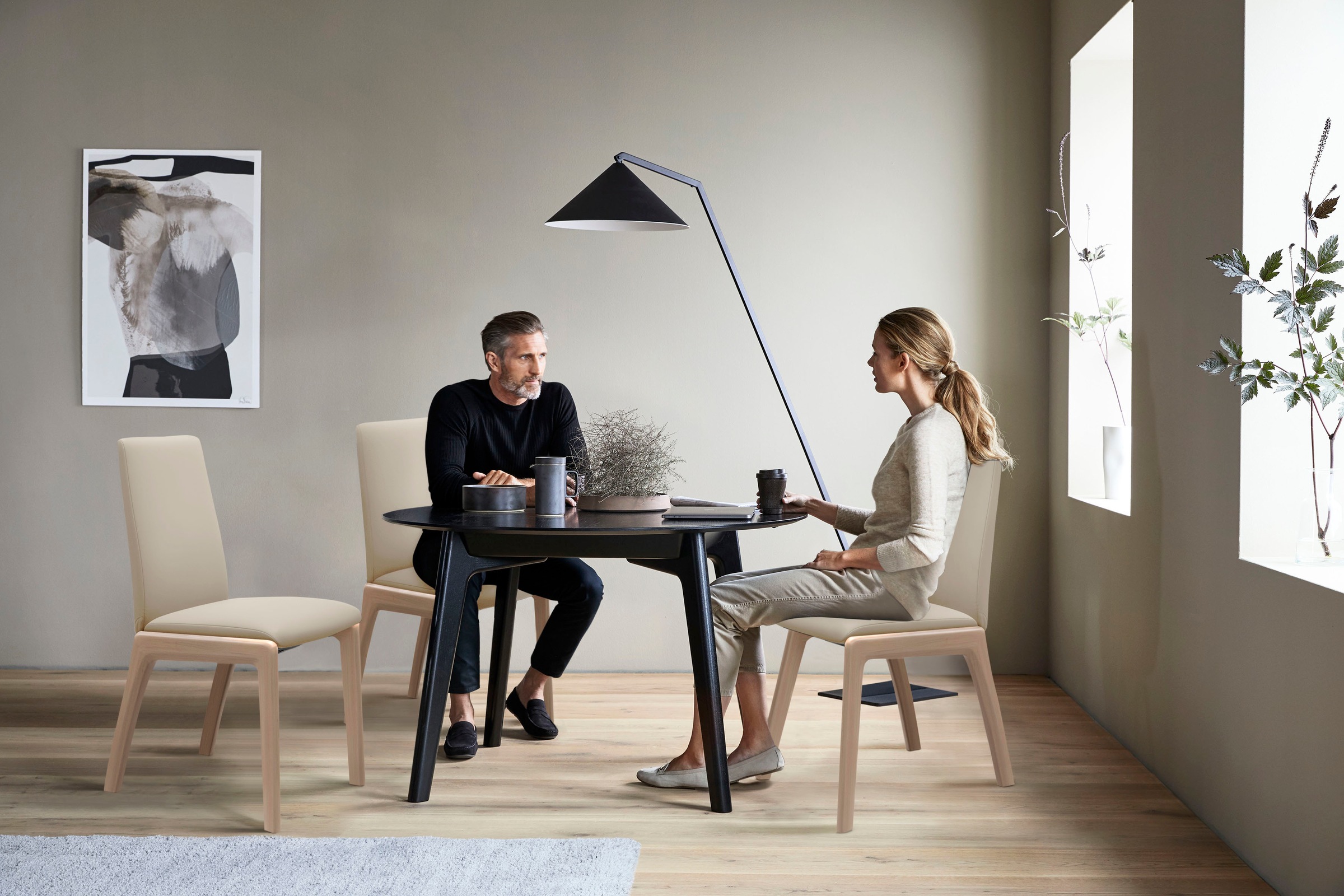 Stressless® Polsterstuhl »Laurel«, Leder BATICK, Low Back, Größe L, mit abgerundeten Beinen in Eiche natur