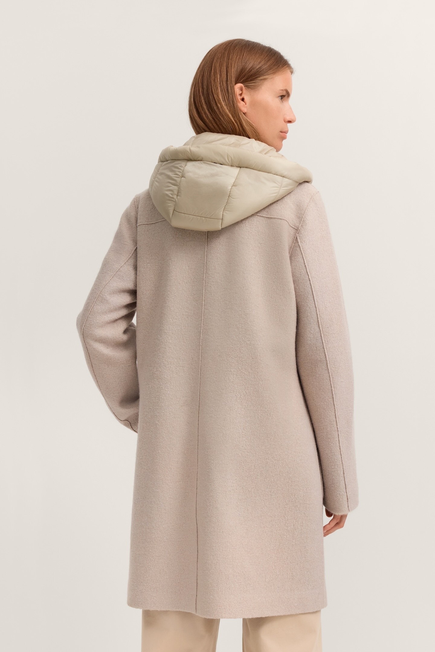 bugatti Wollmantel »Modern Fit« mit Kapuze & herausnehmbarer Weste