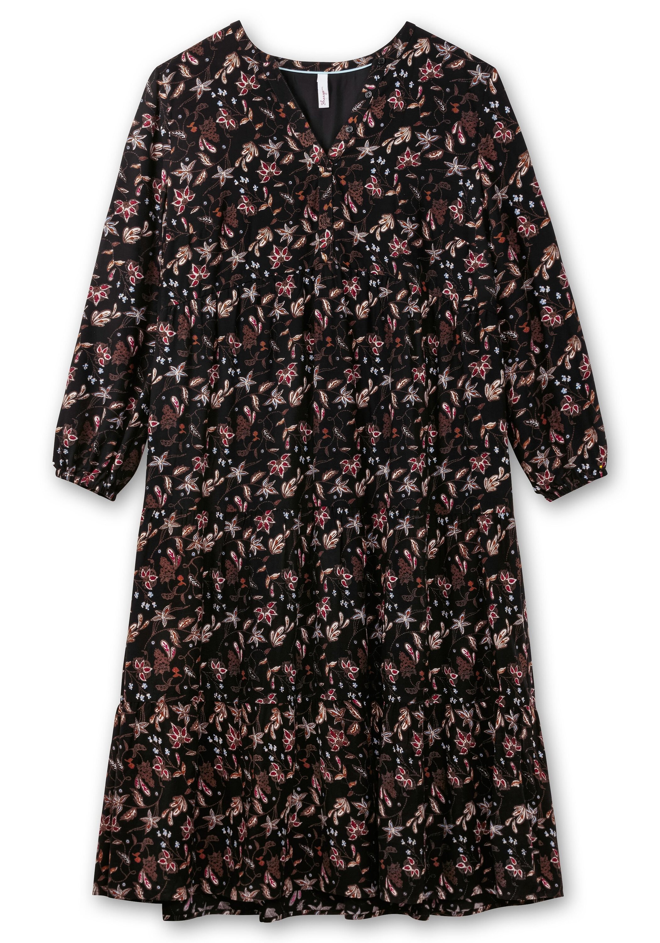 Sheego Druckkleid »Maxikleid mit Alloverprint, komplett gefüttert«