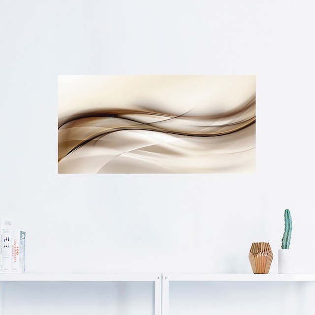 Artland Wandbild »Braune abstrakte Welle«, Muster, (1 St.), als Alubild,  Leinwandbild, Wandaufkleber oder Poster in versch. Größen bestellen online  bei OTTO