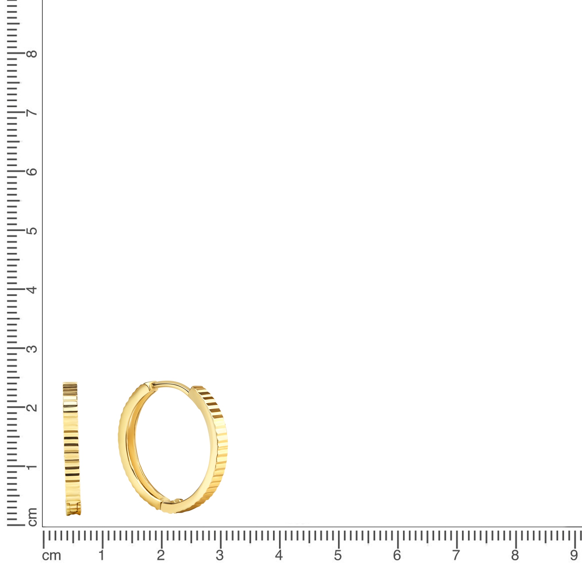 Firetti Paar Creolen »Schmuck Geschenk Gold 375 Ohrschmuck Ohrringe Rillenoptik«