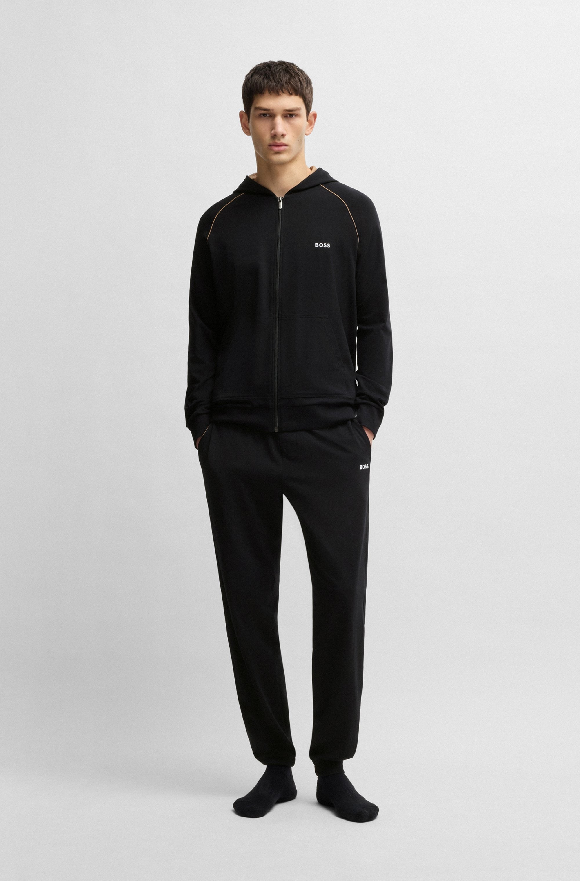 BOSS Kapuzensweatjacke »Mix&Match Jacket H«, mit Kängurutasche