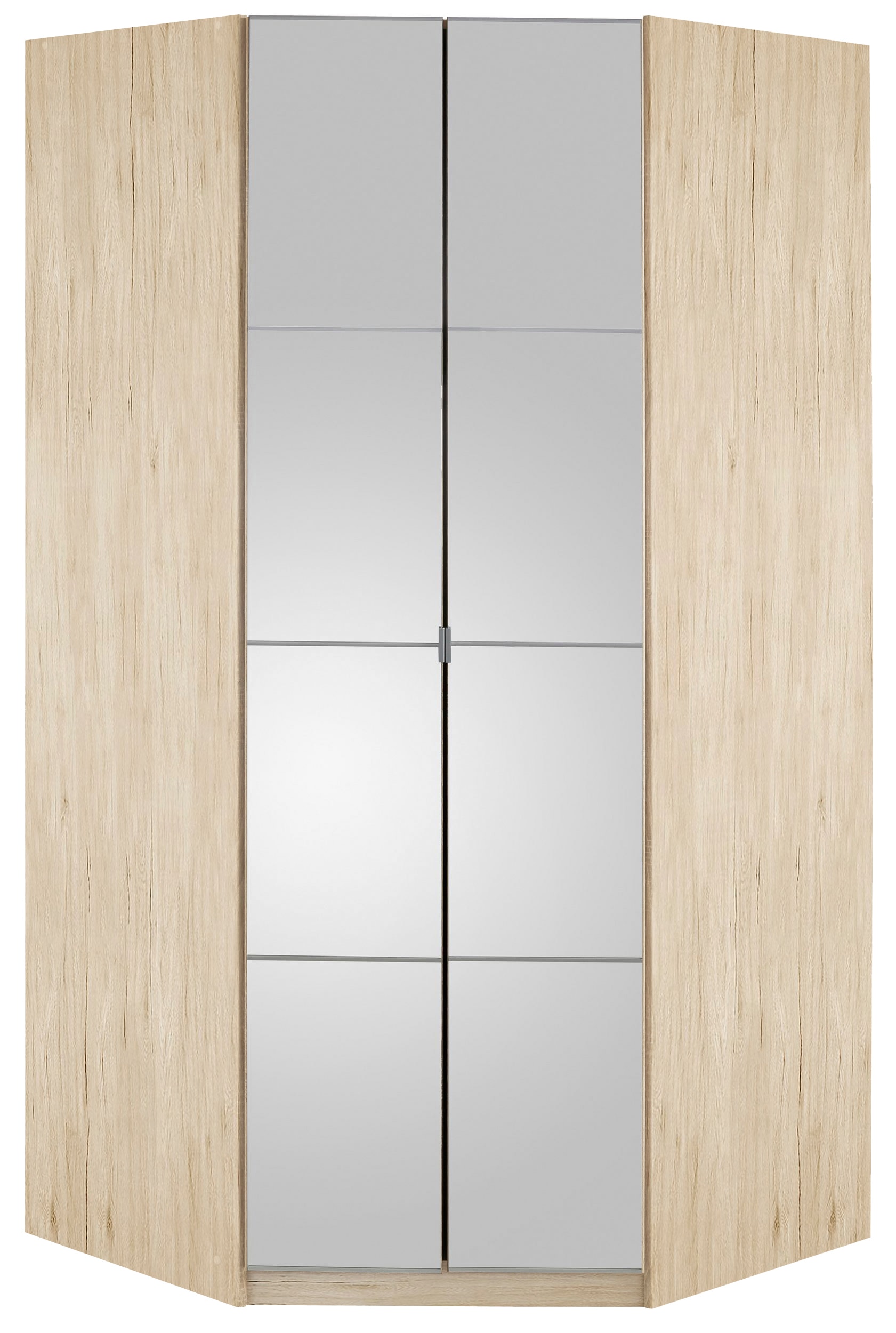 priess Eckkleiderschrank »Malaga Schlafzimmerschrank Ecklösung erweiterbar in drei Farben« Kleiderschrank Schrank Garderobe Stauraumwunder mit Spiegel