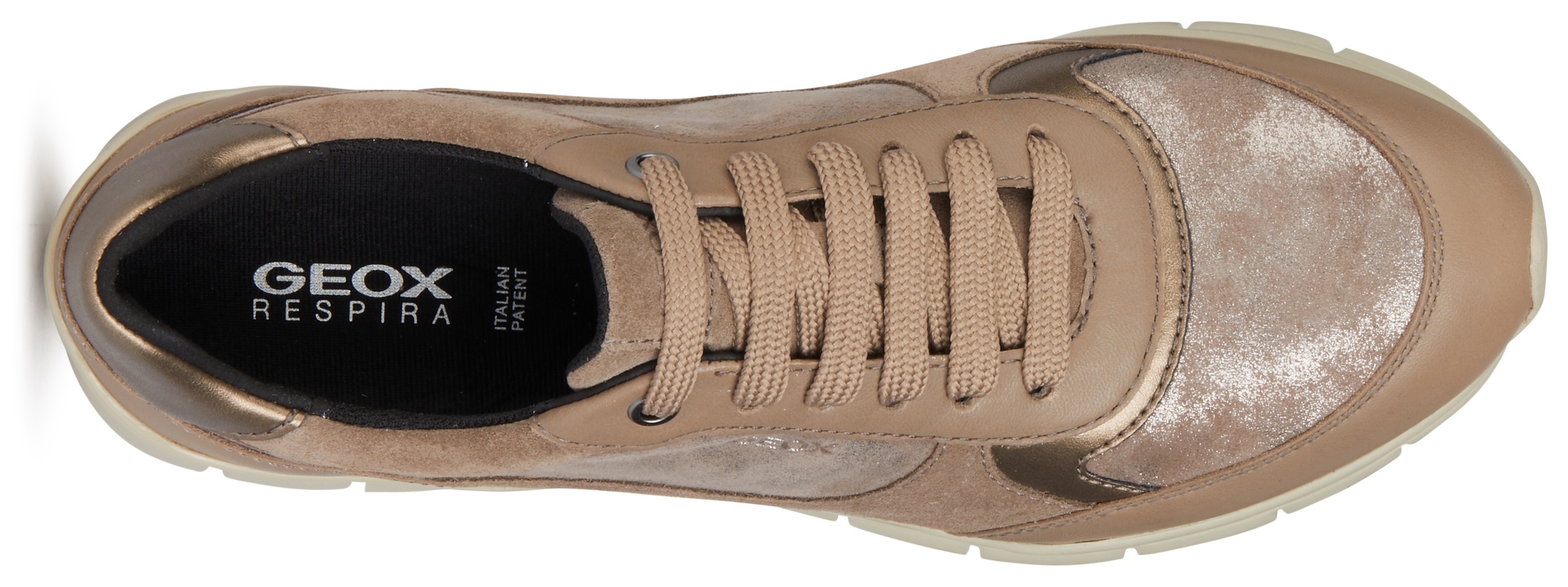 Geox Sneaker »D SUKIE«, mit Schimmer, Freizeitschuh, Halbschuh, Schnürschuh
