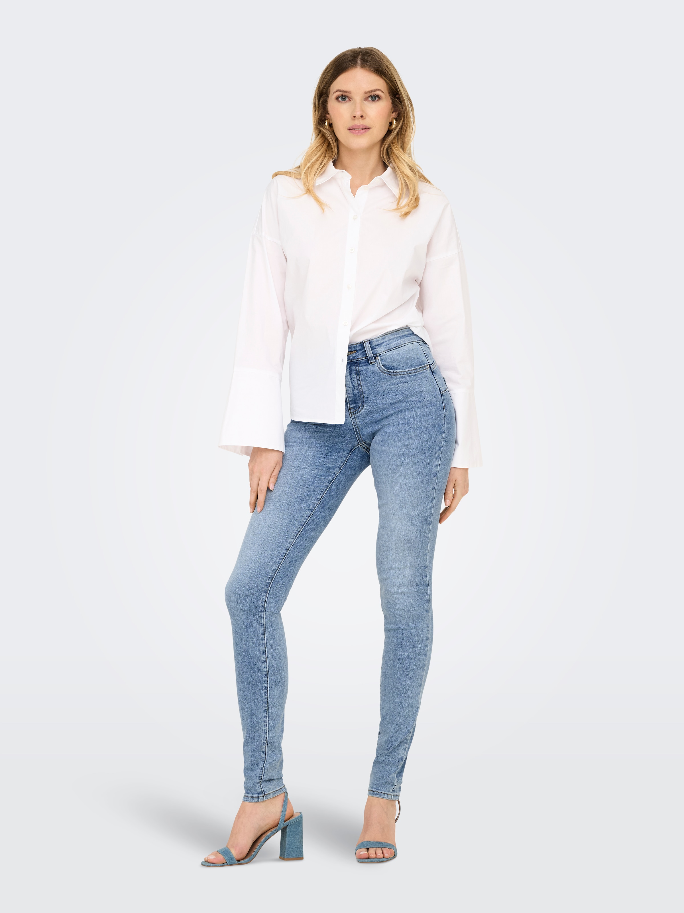 ONLY Skinny-fit-Jeans »ONLRINA MID WAIST PUSH UP SK BOX DNM«