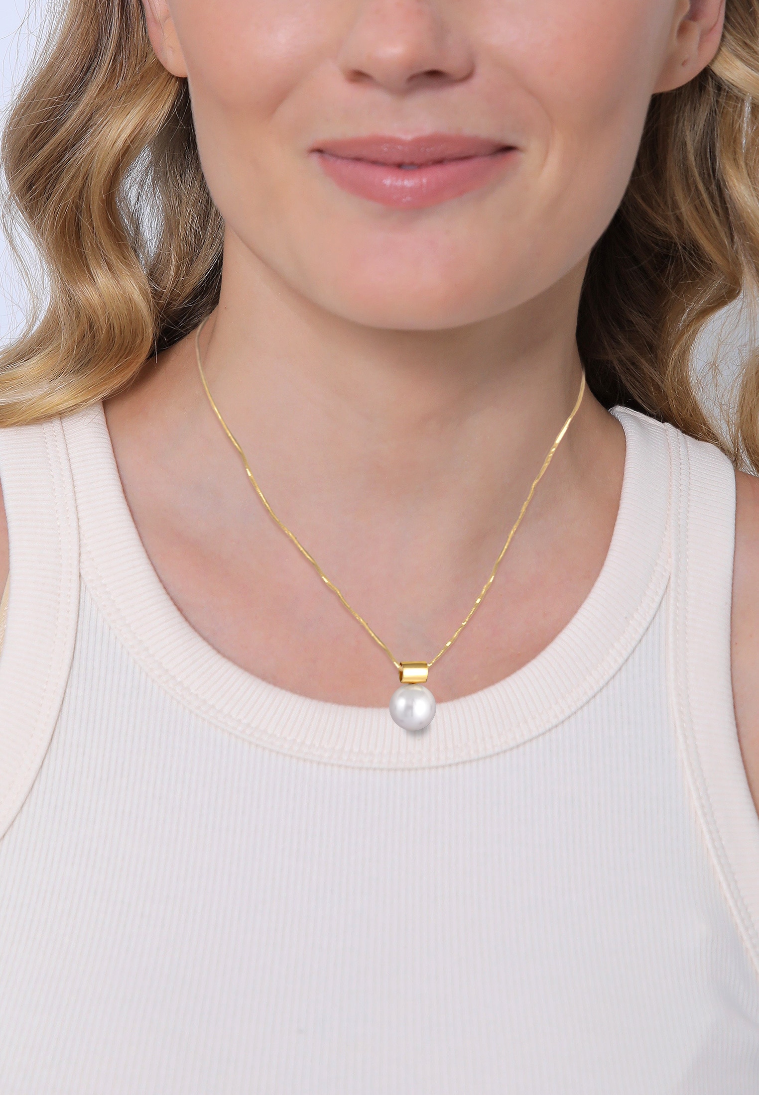 Nenalina Perlenanhänger »Anhänger Anhänger synthetische Perle 925 Silber«