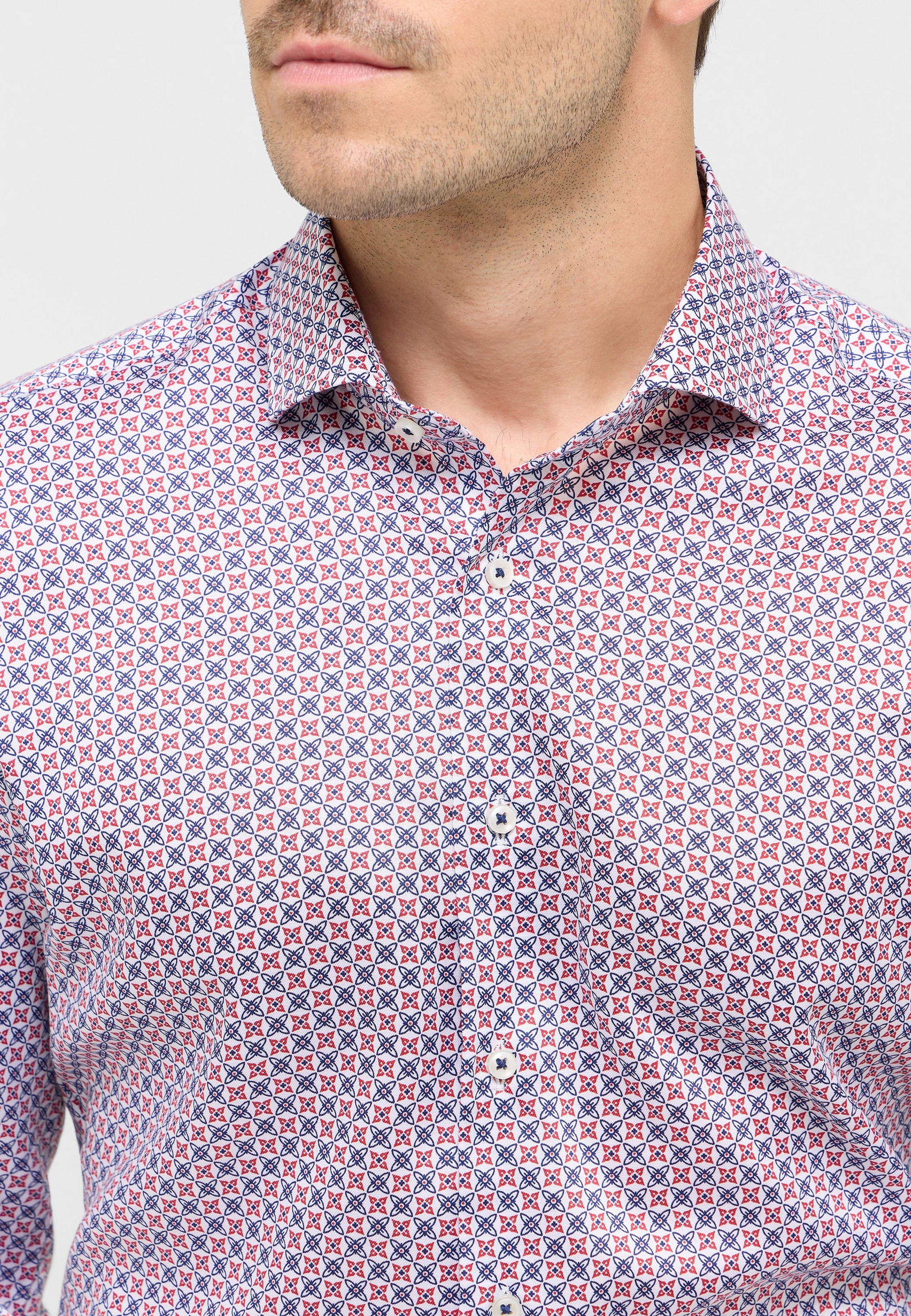 Eterna Langarmhemd »SLIM FIT« EASY IRON (bügelleicht)