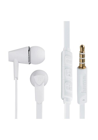 Hama In-Ear-Kopfhörer »Kopfhörer "Joy", In-Ear, Mikrofon, Flachbandkabel, Weiß Headset« kaufen