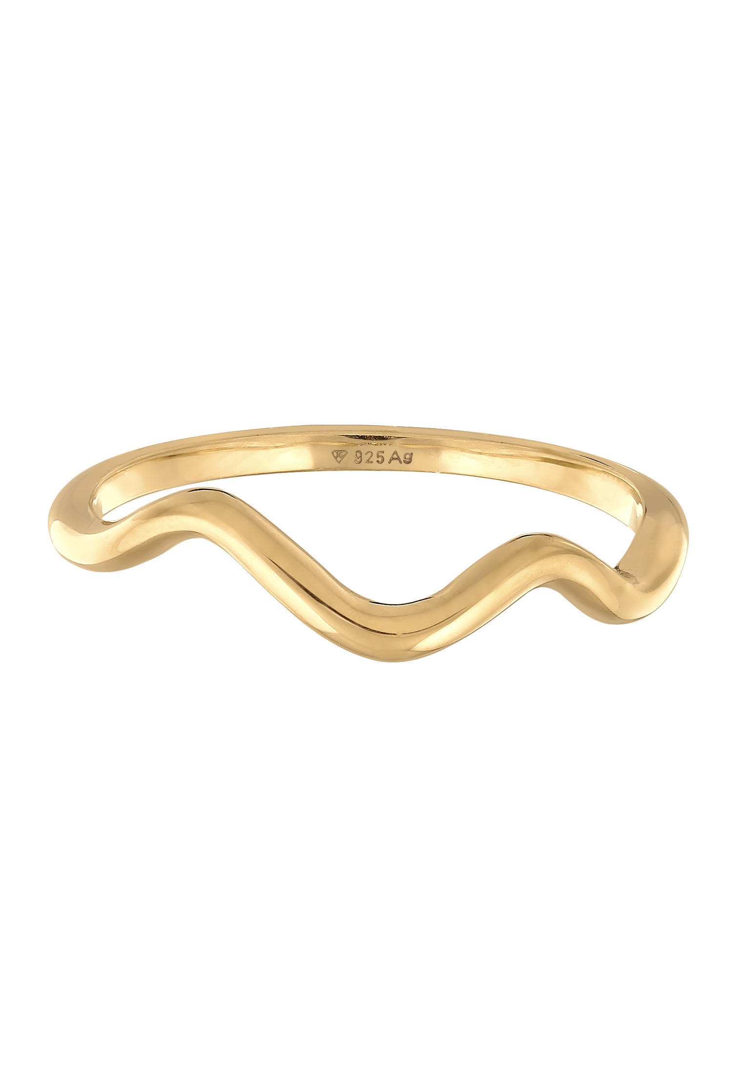 Elli Silberring »Ring Wellen Minimal Geo Trend 925 Silber«
