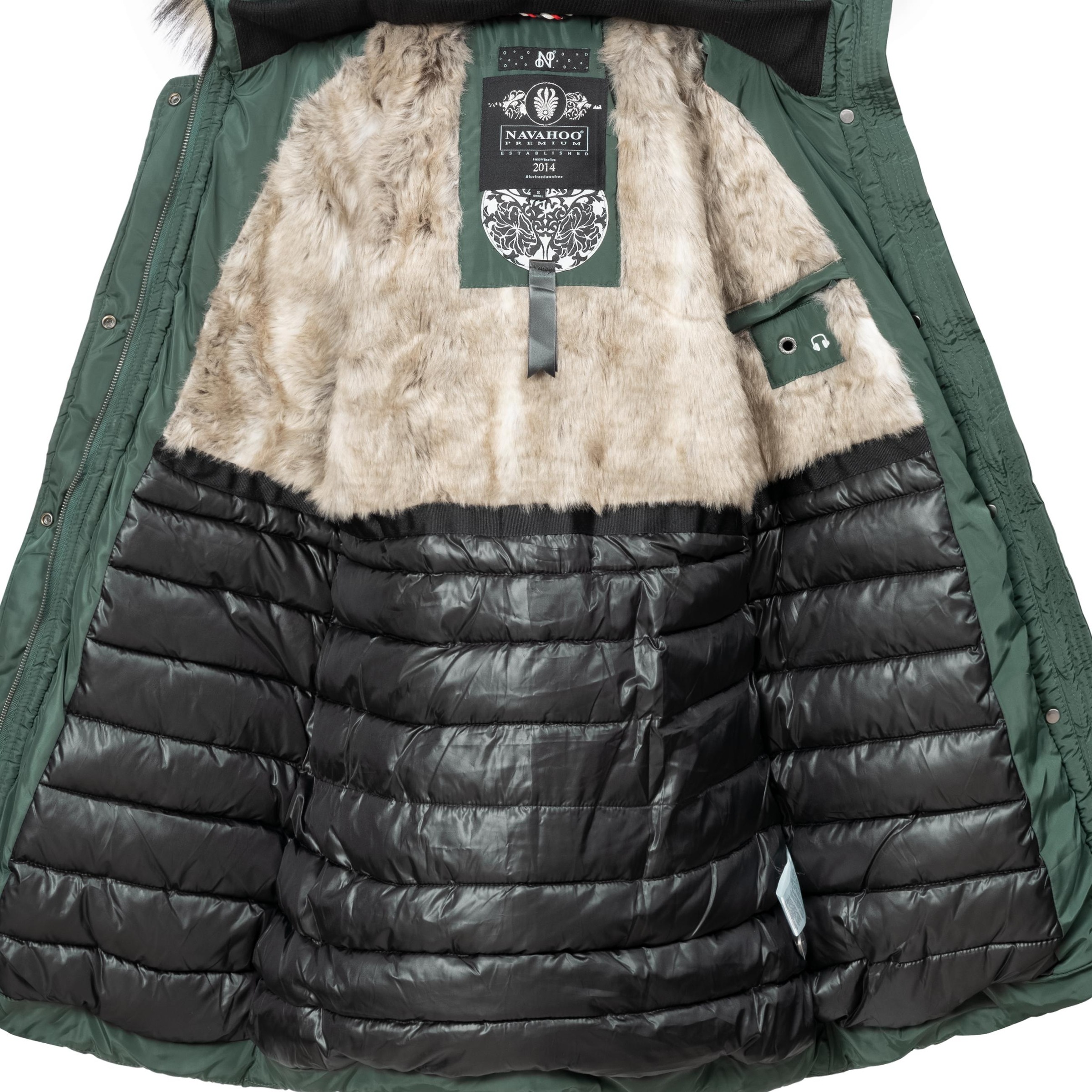 Navahoo Steppmantel »Steppmantel Paula«, stylischer Winter Parka m. edlem Fellimitat