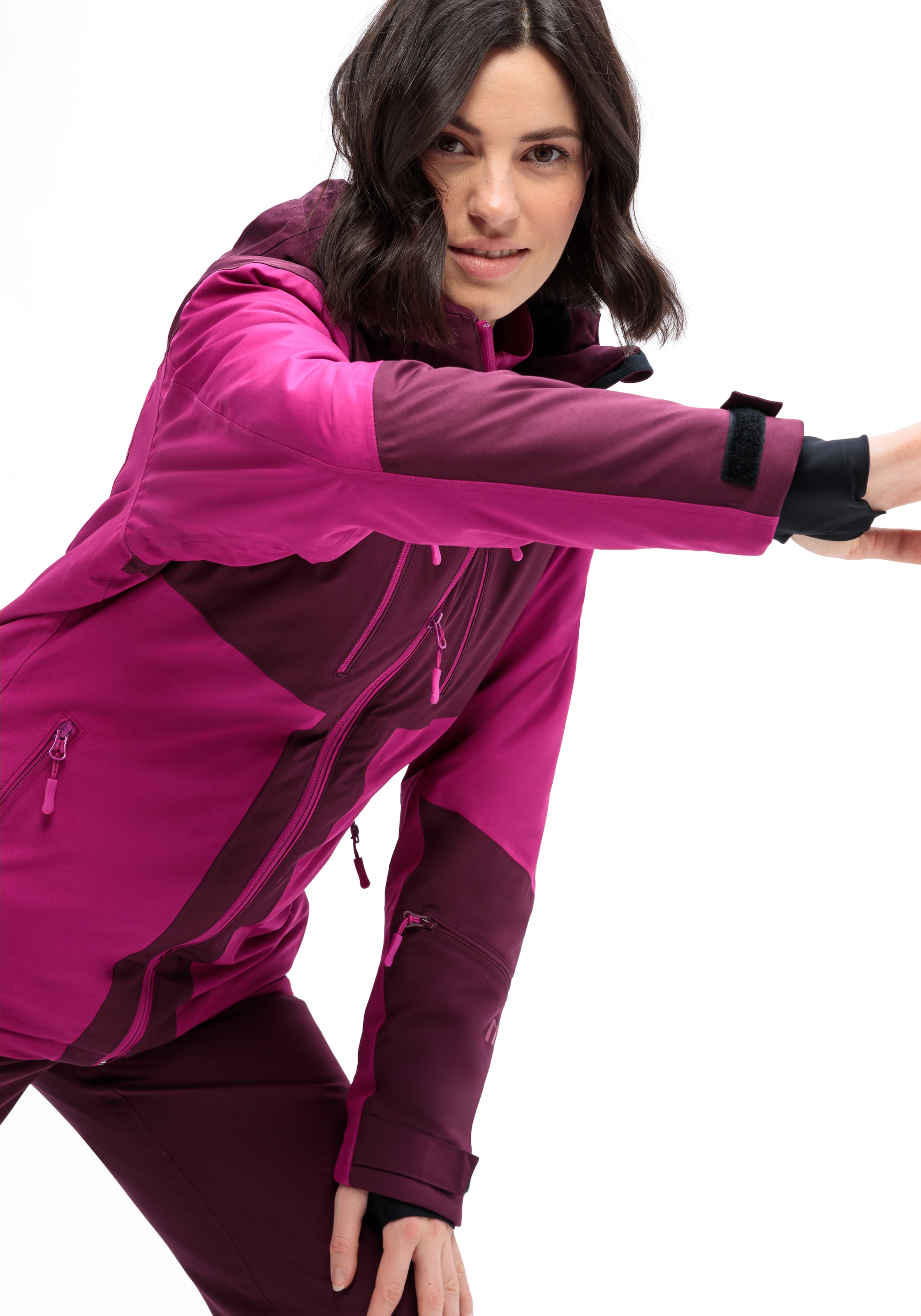 Maier Sports Skijacke »INA«, Damen Winterjacke, wasserdicht, 5 RV-Taschen und Kapuze, Regular fit