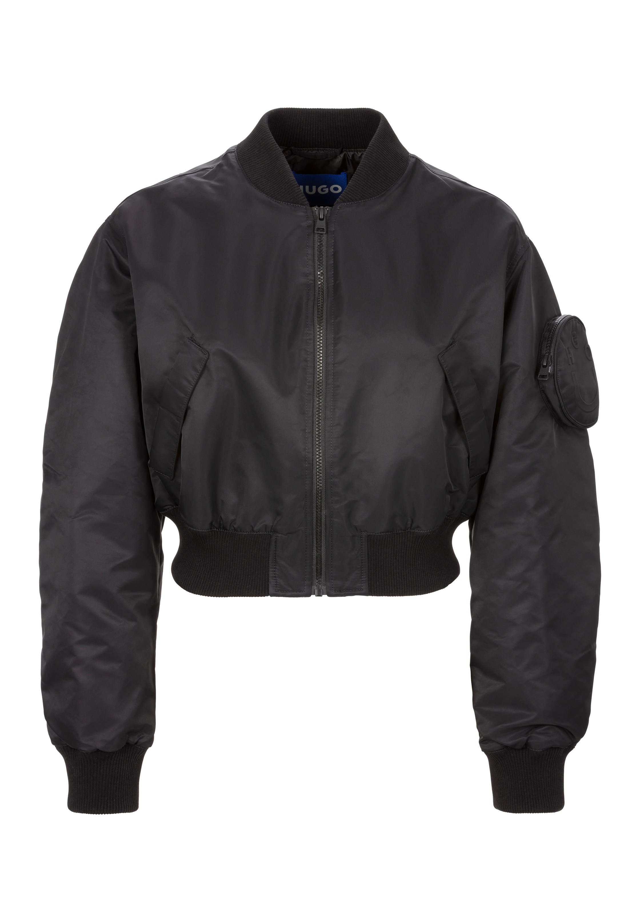 HUGO Blue Outdoorjacke »Foraia-1_B«, mit aufgesetzter Ärmeltasche, Bomberjacke Iconic Streetstyle