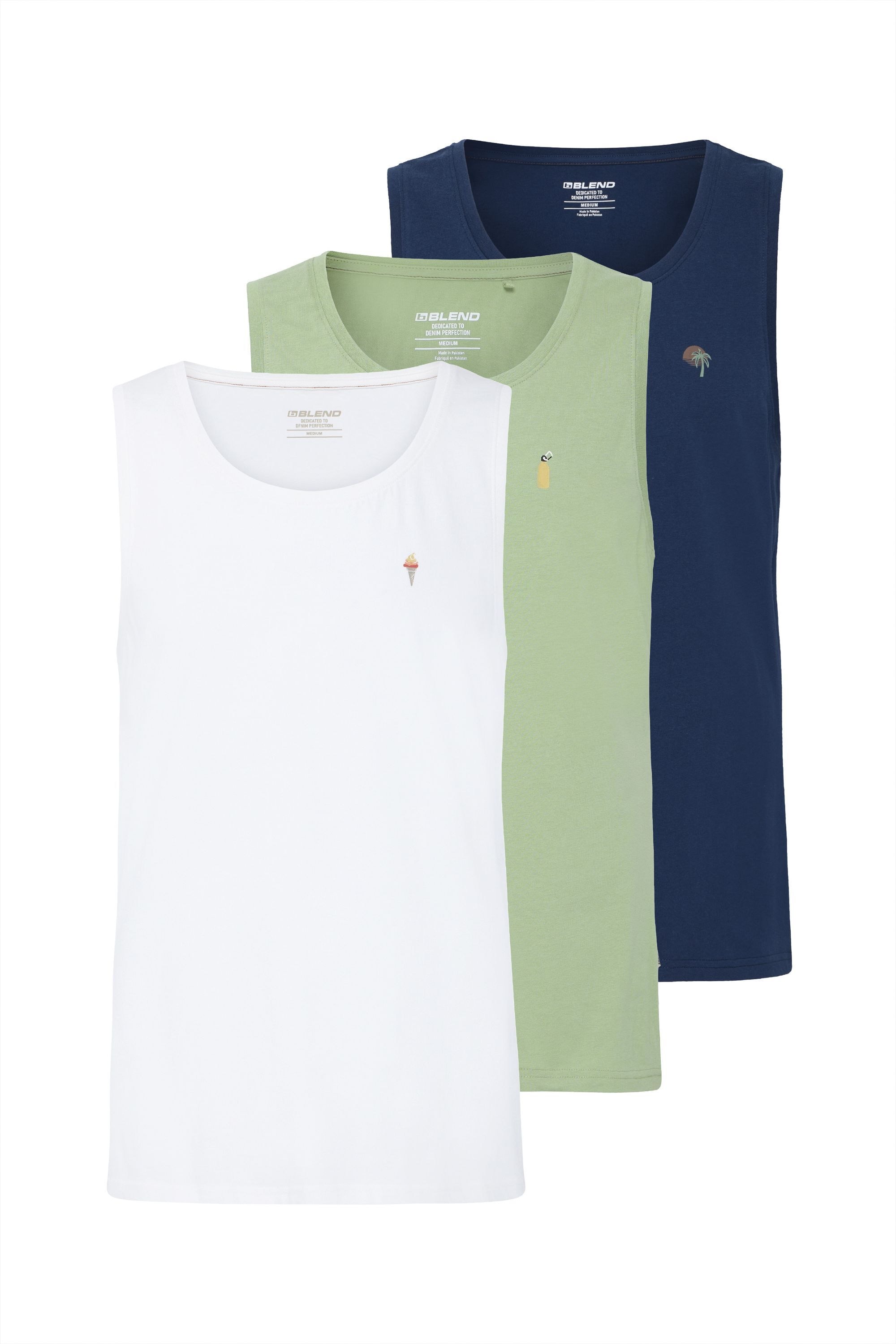 Blend Longtop »Rundhalsshirt BHEmbo 3 Pack«