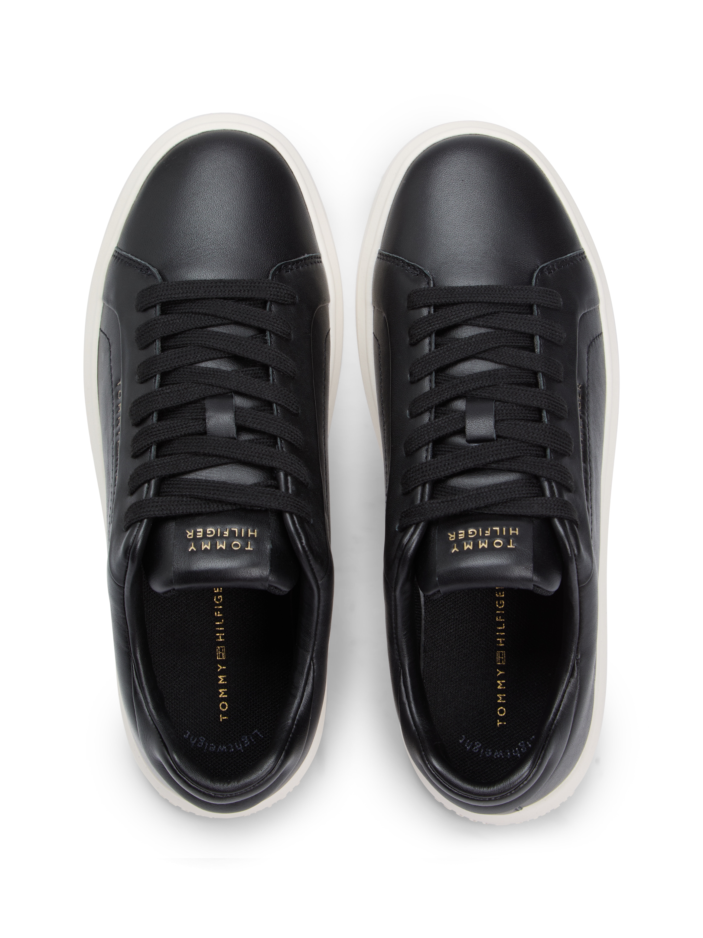 Tommy Hilfiger Plateausneaker »ICON COURT LIGHT WEIGHT SHINNY«  Freizeitschuh, Halbschuh, Schnürer mit TH-Logo  - klein ausfallend