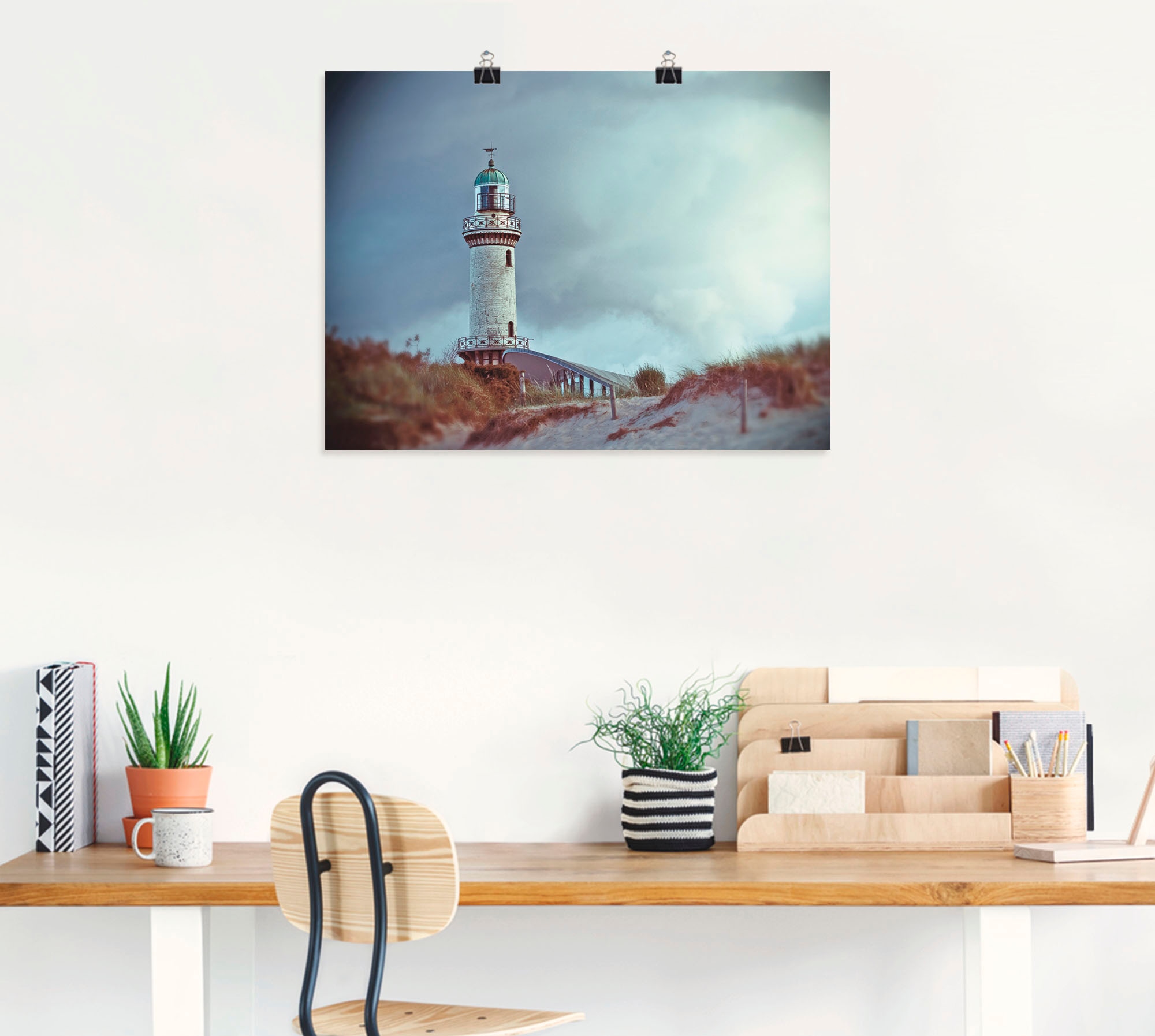 Artland Wandbild »Der Warnemünder Leuchtturm«, Gebäude, (1 St.), als Leinwandbild, Poster in verschied. Größen