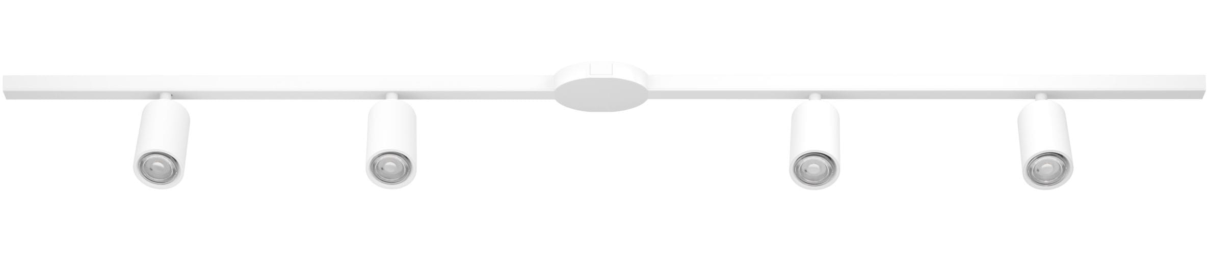 EGLO LED Deckenleuchte »EASYT SET 4 SPOTS System - Alu, Kunststoff - GU10 - 4X10W - IP20« GU10 1 Stk. Schienensystem, Deckenleuchte Schienenleiste, L192,5 x B5,5 x H14 cm