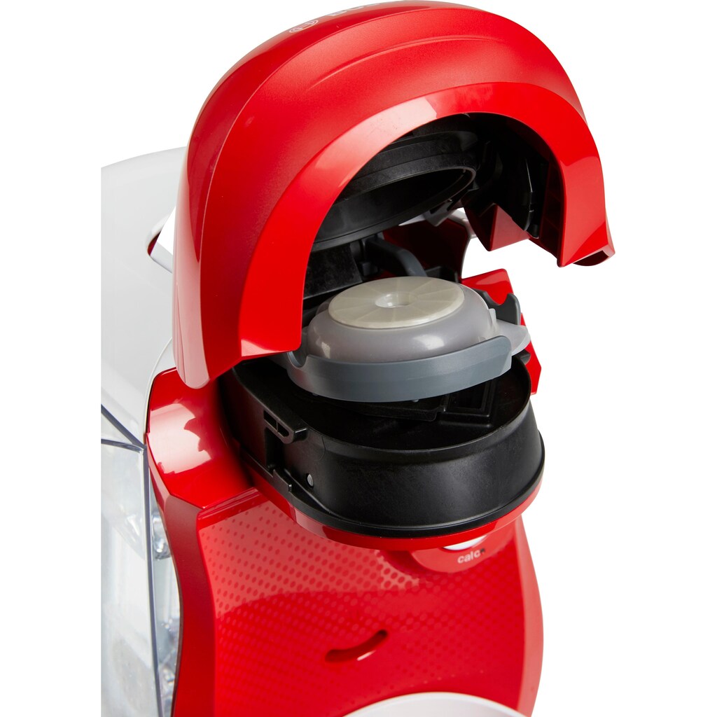 TASSIMO Kapselmaschine »Happy TAS1006, über 70 Getränke, platzsparend«, vollautomatisch, geeignet für alle Tassen, Wassertank 0,7 L, rot/weiß