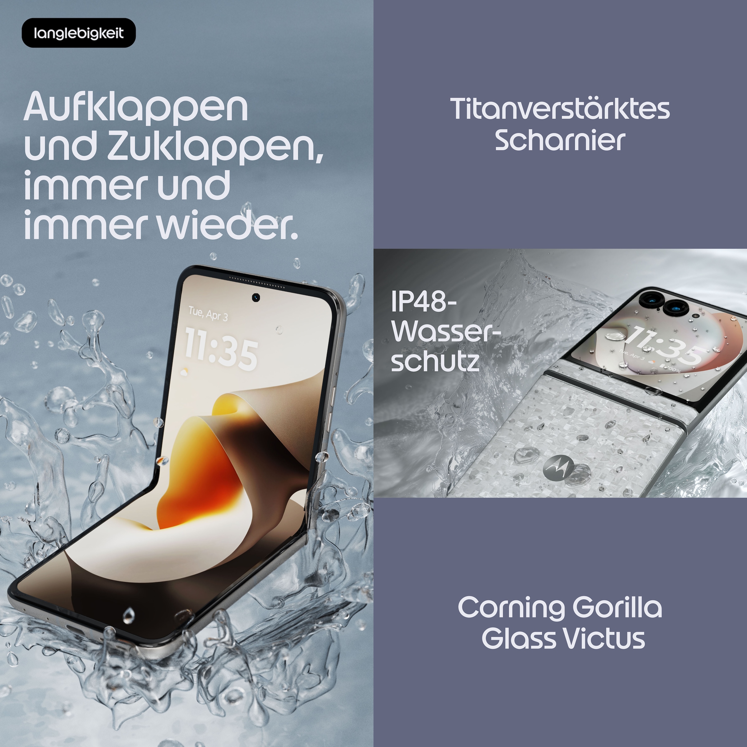 Motorola Smartphone »razr 70« PANTONE® Hematite