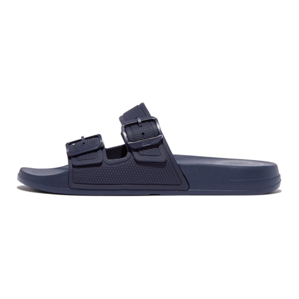 Fitflop Pantolette »IQUSHION TWO-BAR BUCKLE SLIDES«, Sommerschuh, Schlappen, Badeschuh mit zwei verstellbaren Schnallen