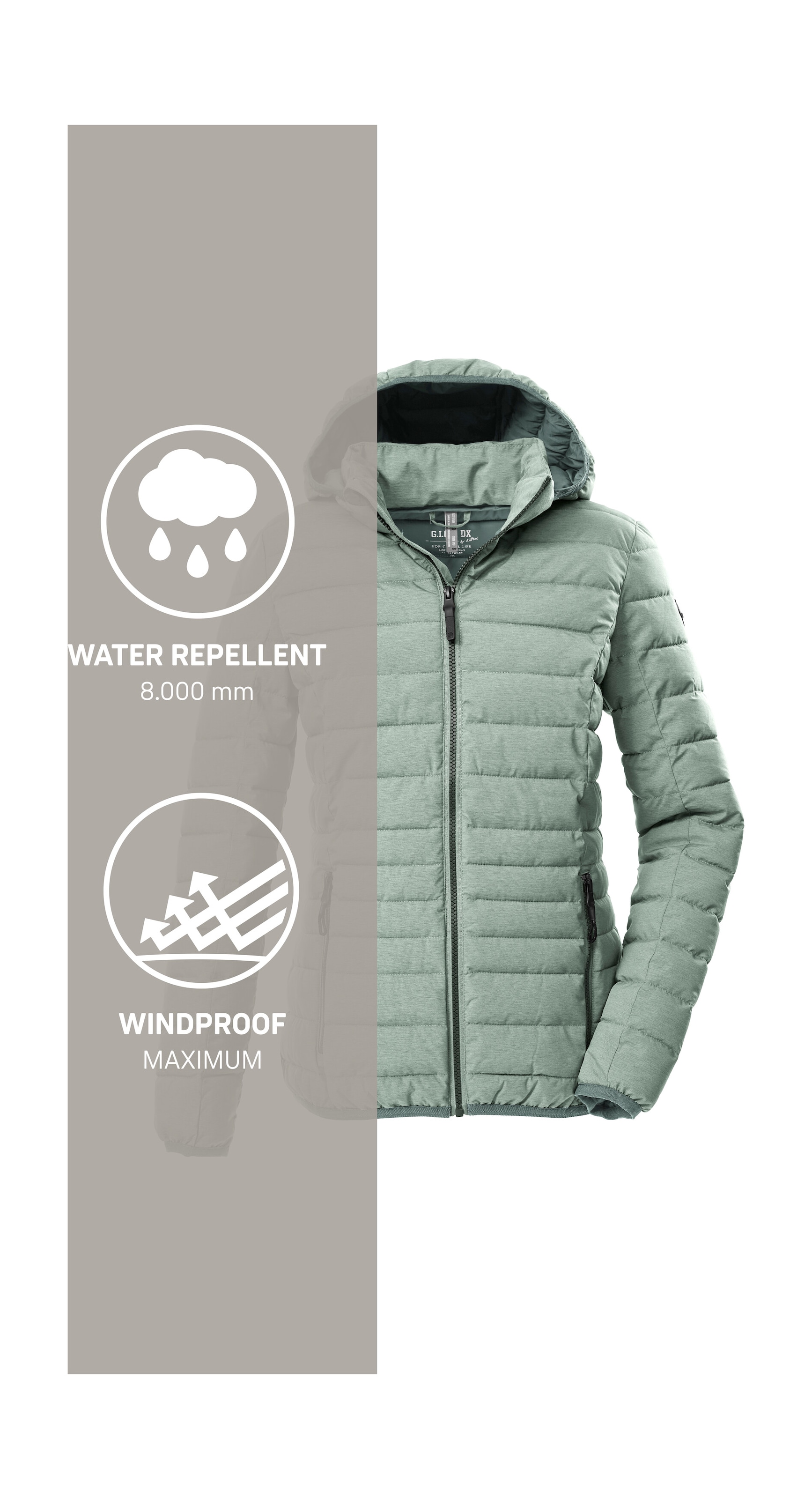 G.I.G.A. DX by killtec Steppjacke »GW 49 WMN QLTD JCKT«, Wind- und wasserabweisende Damen Steppjacke mit 8.000 mm Wassersäule