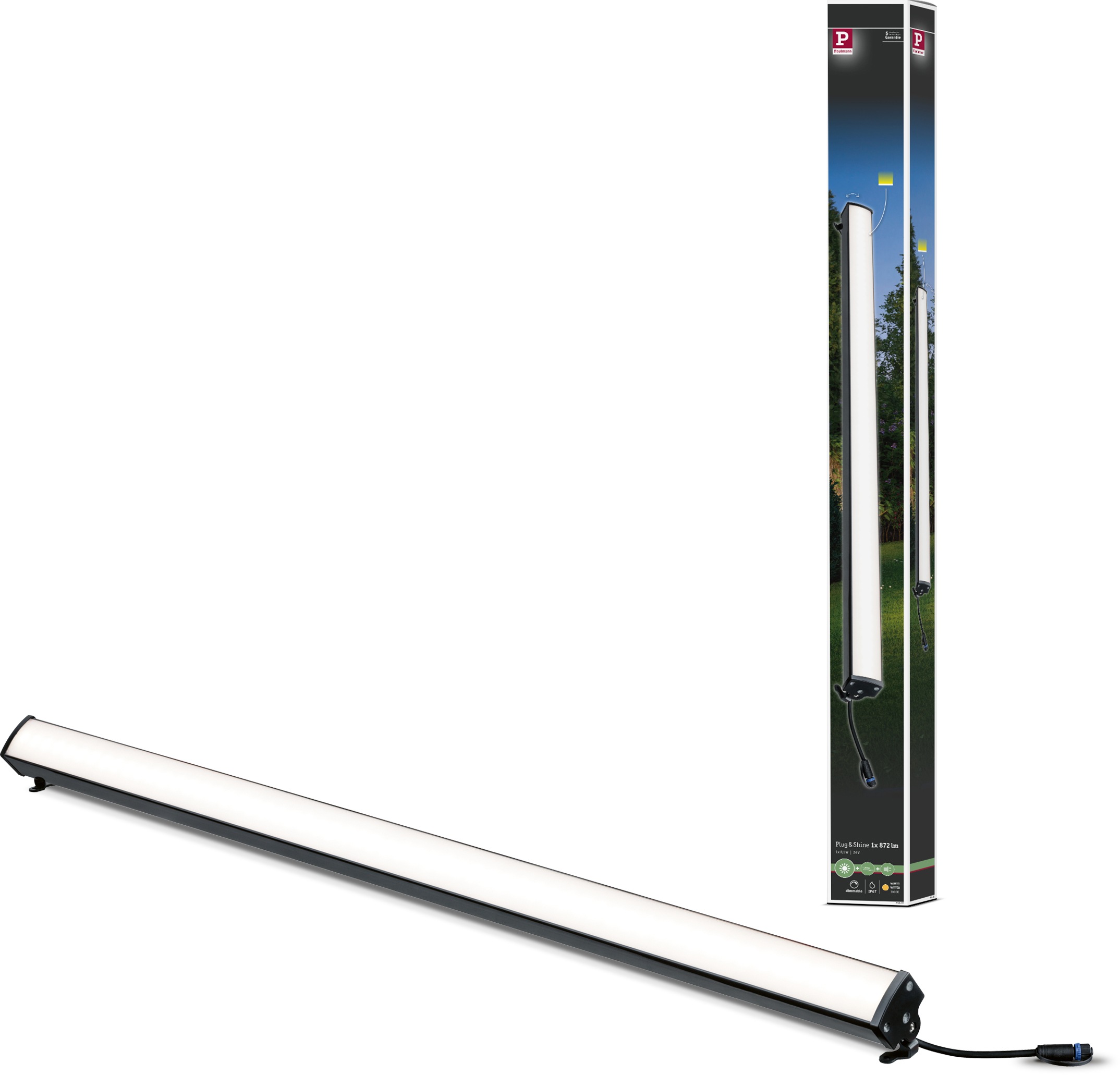 Paulmann LED Lichtleiste »Plug & Shine« LED-Modul 1 Stk. Warmweiß LED-Modul in grau, Größe Höhe: 6 cm