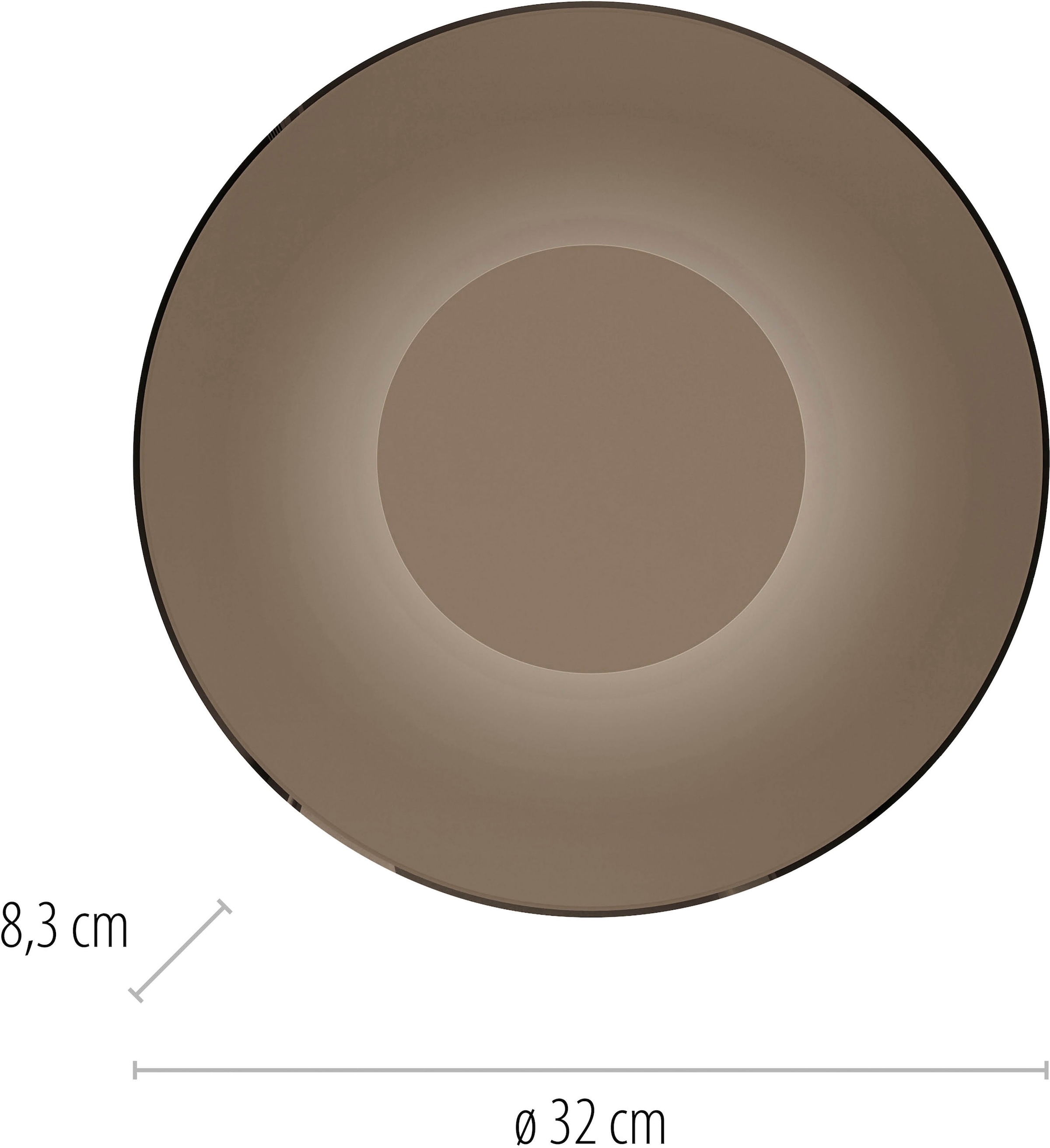 Neuhaus PURE LED Wandleuchte »PURE Moon« LED-Board 1 Stk. Warmweiß Dimmfähig über separaten Dimmer, Glas Amberfarben