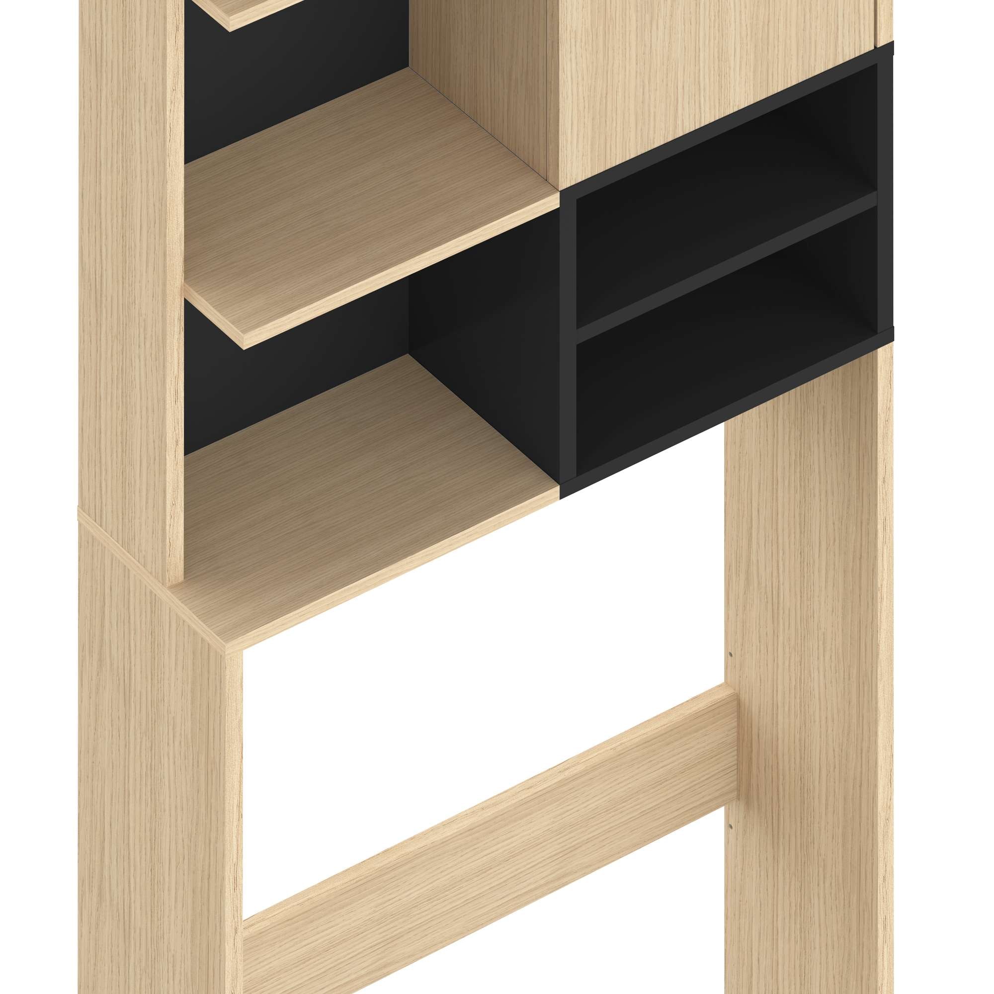 TemaHome Waschmaschinenumbauschrank »Kube Überbauregal, Badmöbel, Badschrank, Höhe 179 cm«, mit einer Tür und und offene Fächer