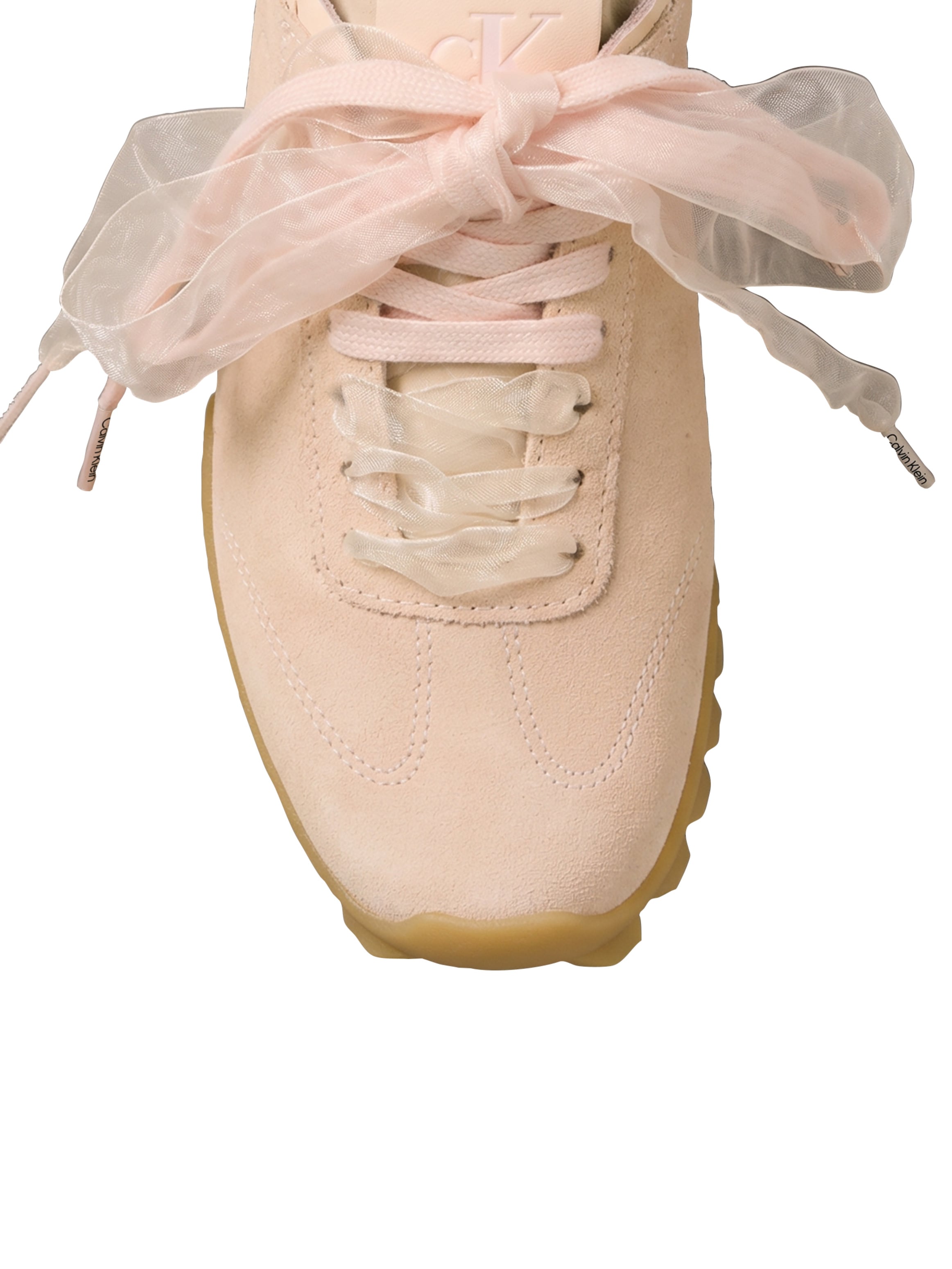 Calvin Klein Sneaker »LOW PROFILE RUN MG SUE DB LACES«  Halbschuh, Trendy-Schnürschuh, Freizeitschuh mit CK-Prägung