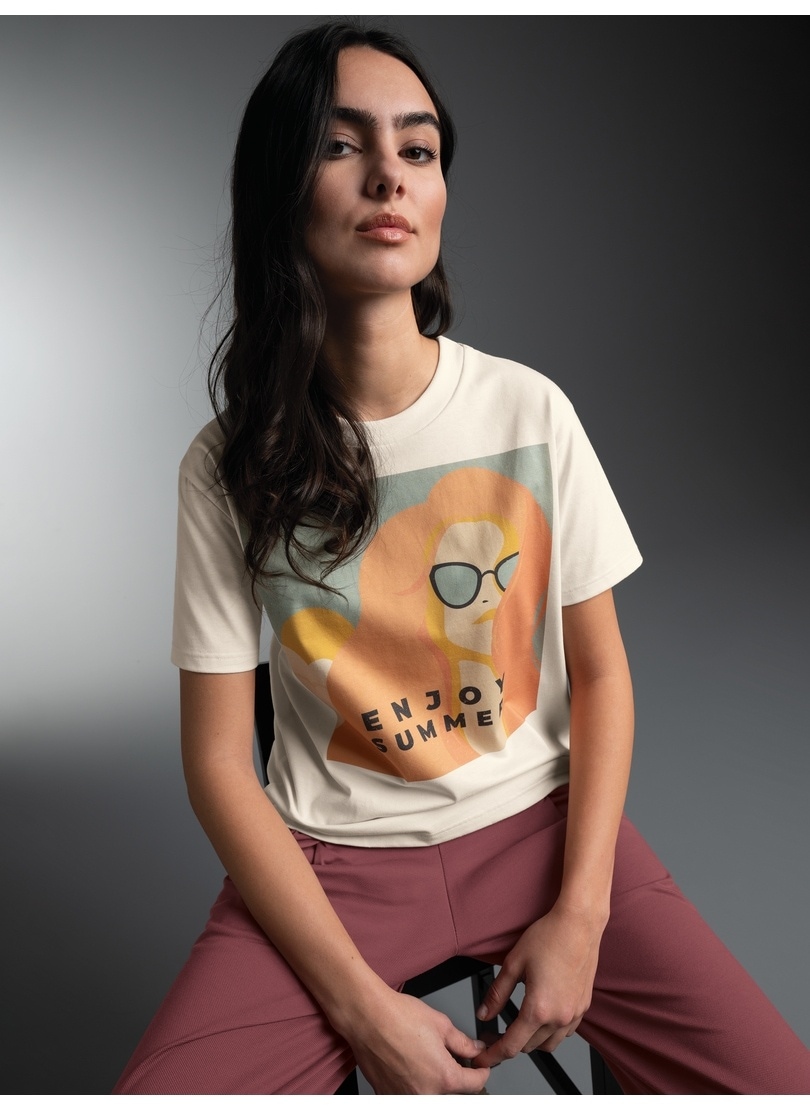 Trigema T-Shirt »TRIGEMA T Shirt mit Druck "Enjoy Summer"« 1