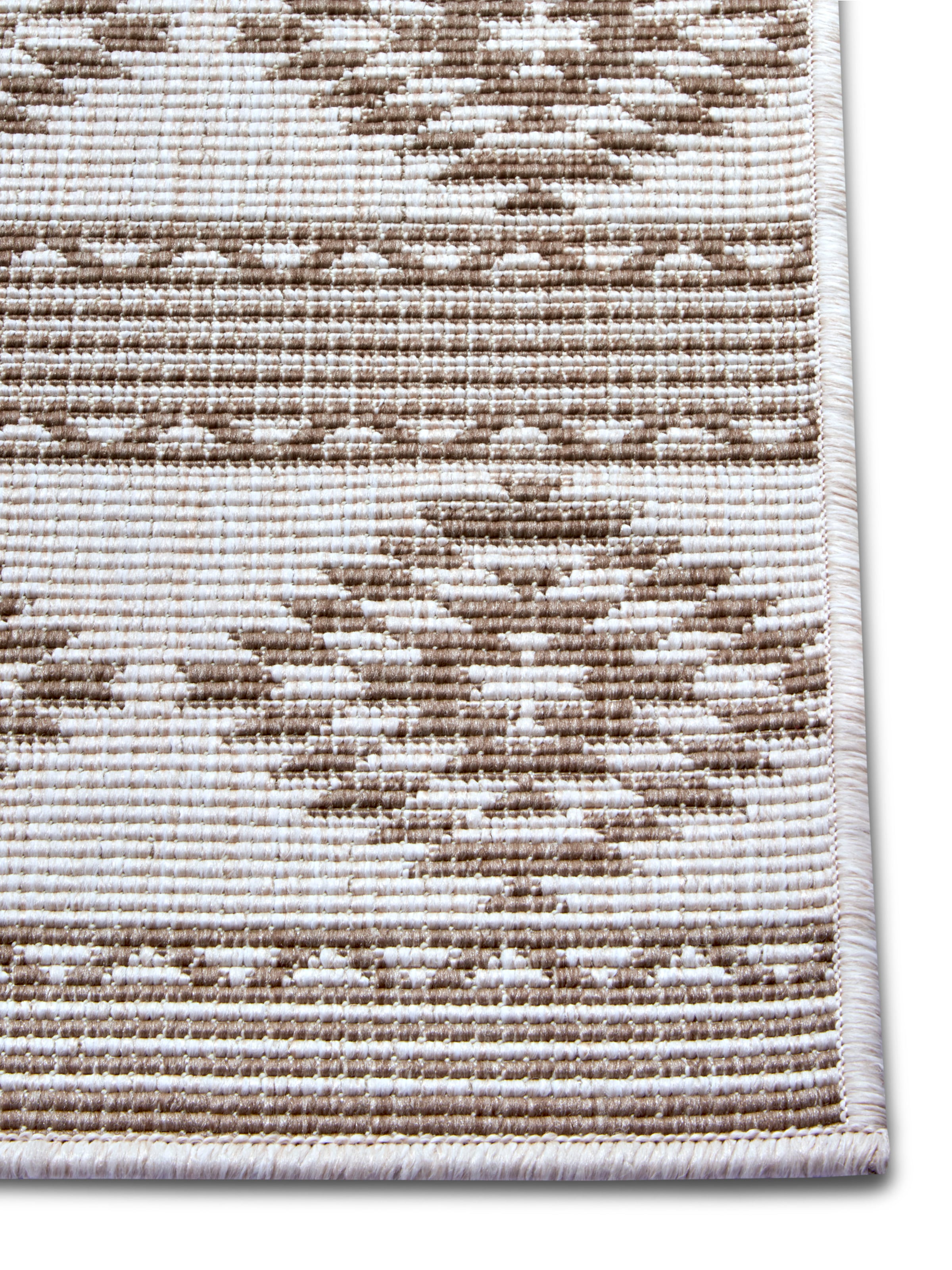 freundin Home Collection Teppich »Maple«, rechteckig, 5 mm Höhe, Flachgewebe Wendbar, Rauten Design, Pflegeleicht