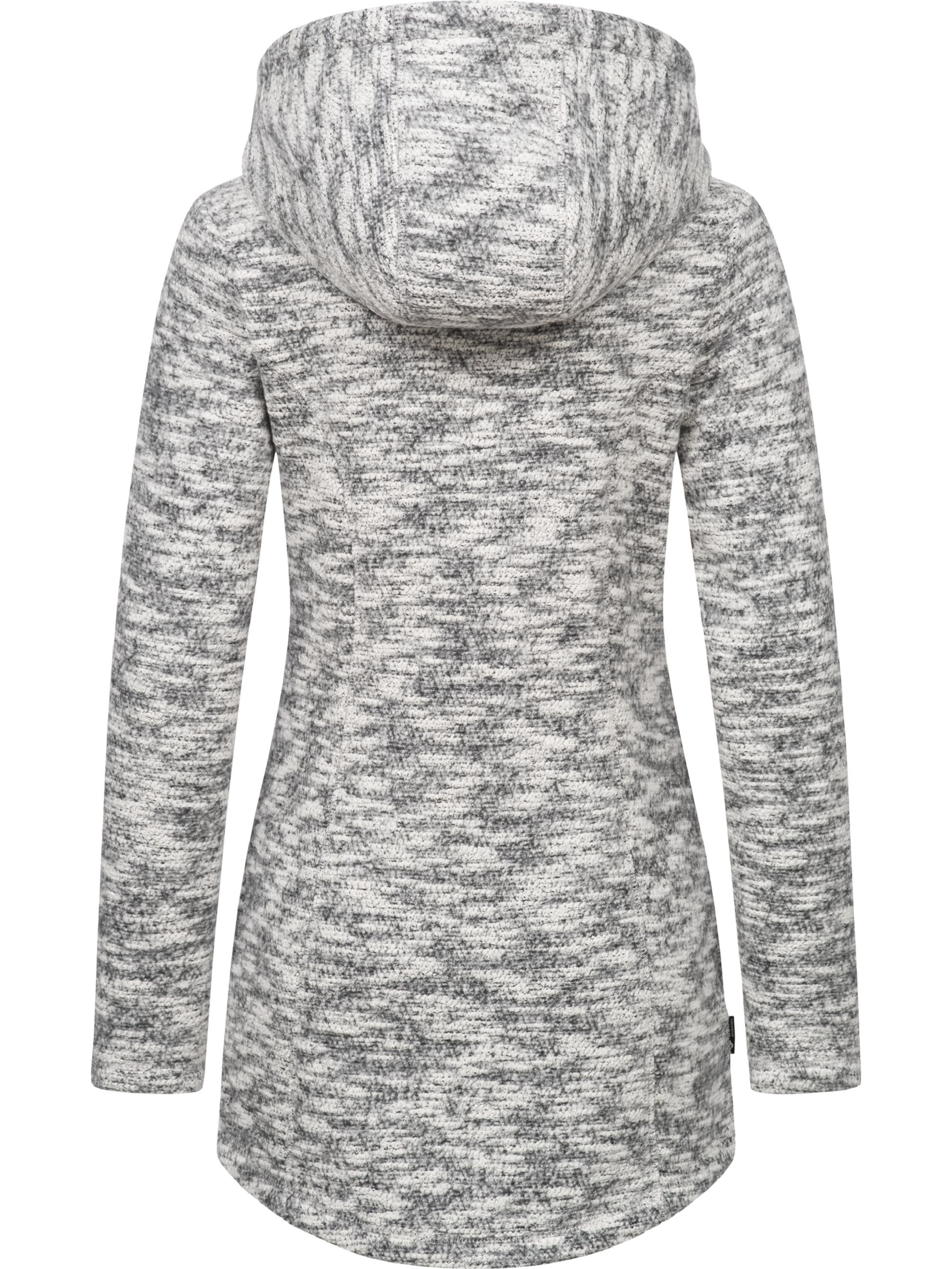 Ragwear Kapuzensweatjacke »Longstrickjacke Leysha Melange«