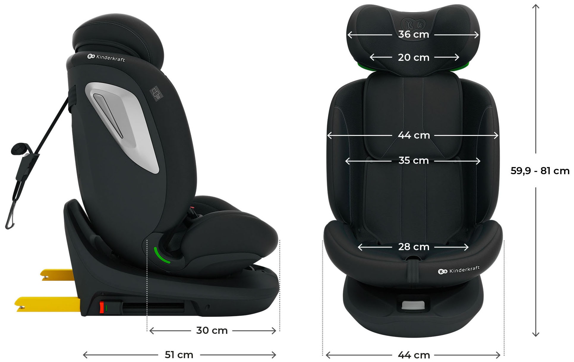 Kinderkraft Autokindersitz »I-GROW 2 PLUS« 360° – drehbarer Kindersitz
