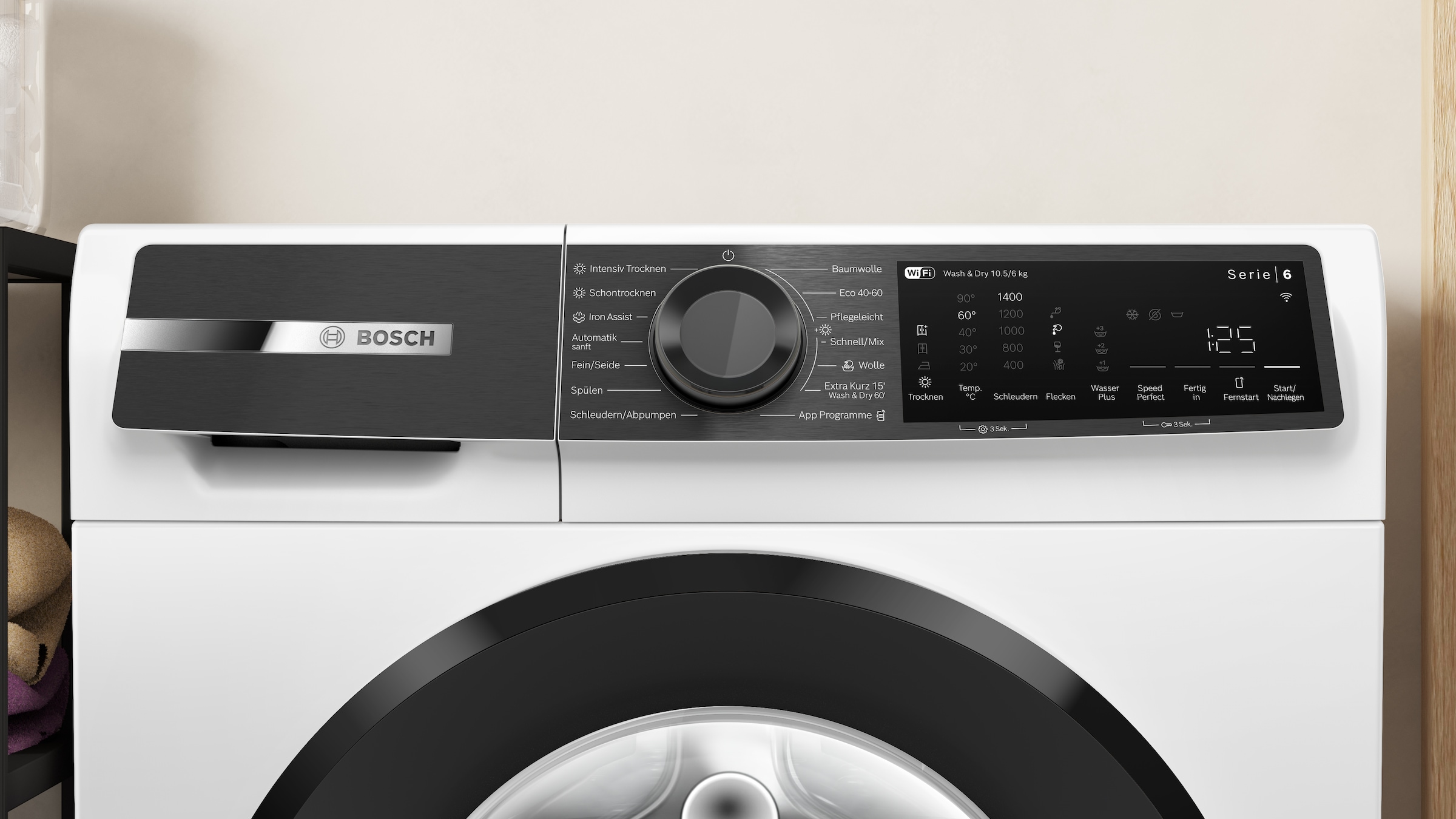 BOSCH Waschtrockner »WNG24443« Serie 6 10,5 kg /6 kg 70 dB(A) Waschen & Trocknen von bis zu 5kg Wäsche in einem Durchgang & Auto Dry