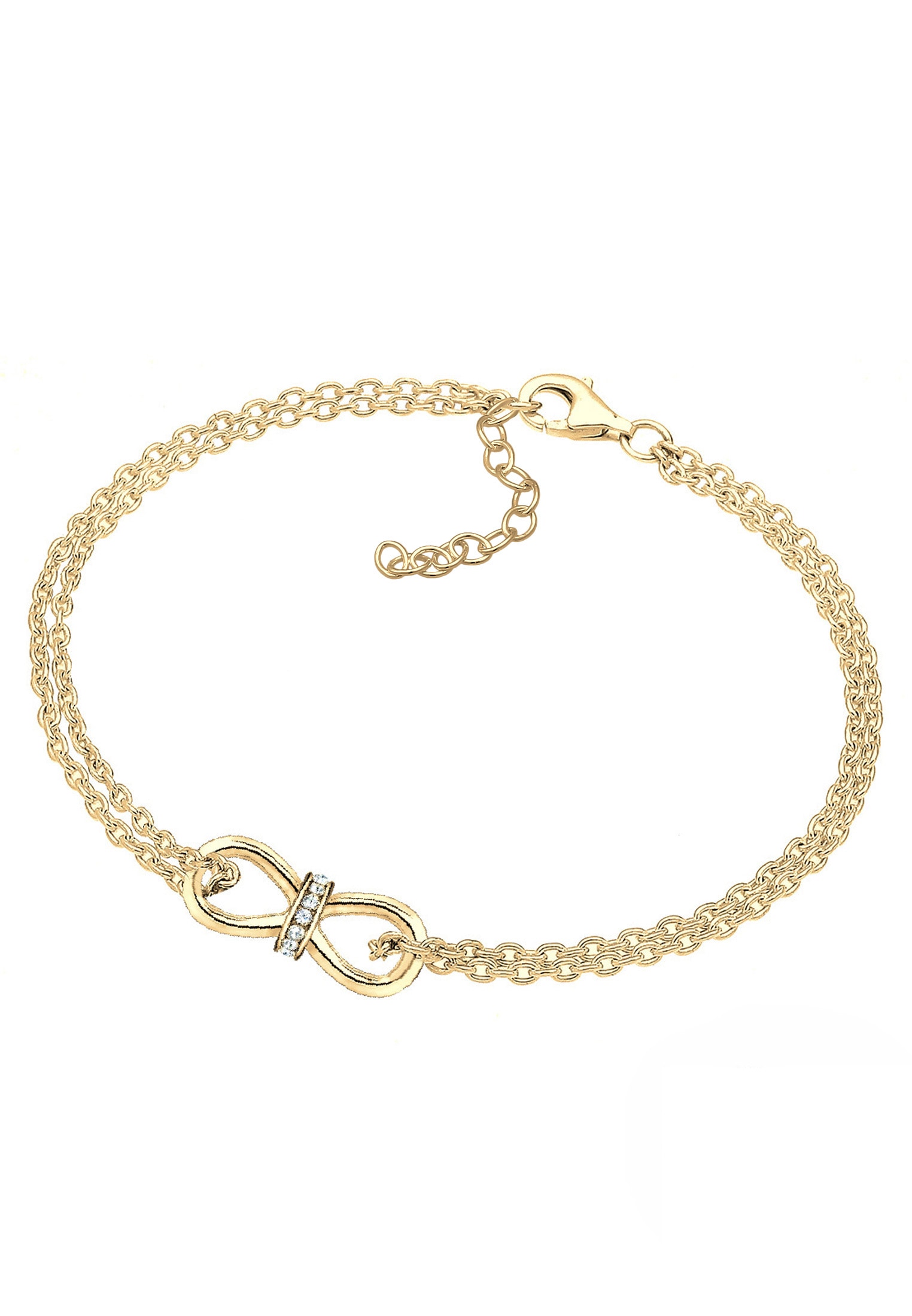 Elli Armkette »Armband Infinity Endlos Kristalle 925 Silber«
