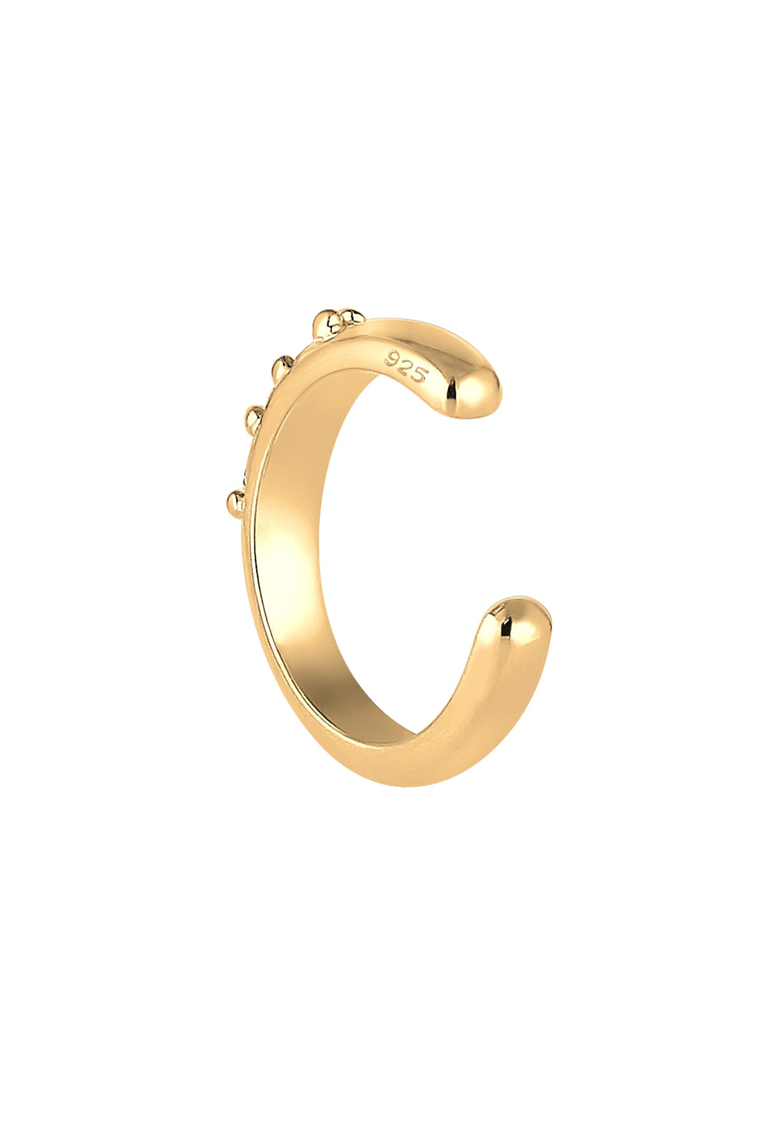 Elli Ohrklemme »Ohrringe Earcuff Single Glas Kristalle Weiß 925 Sterling Silber«