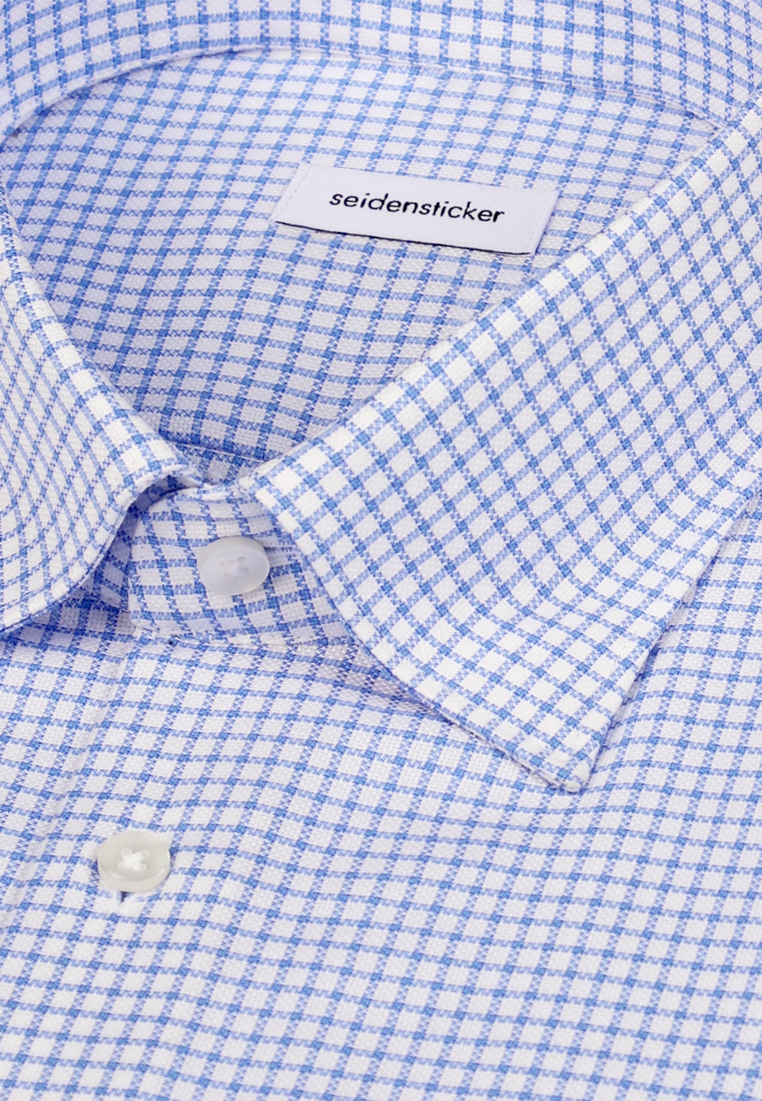 seidensticker Businesshemd »Schwarze Rose« Comfort 1/1 Covered-Button-Down-Kragen Karo