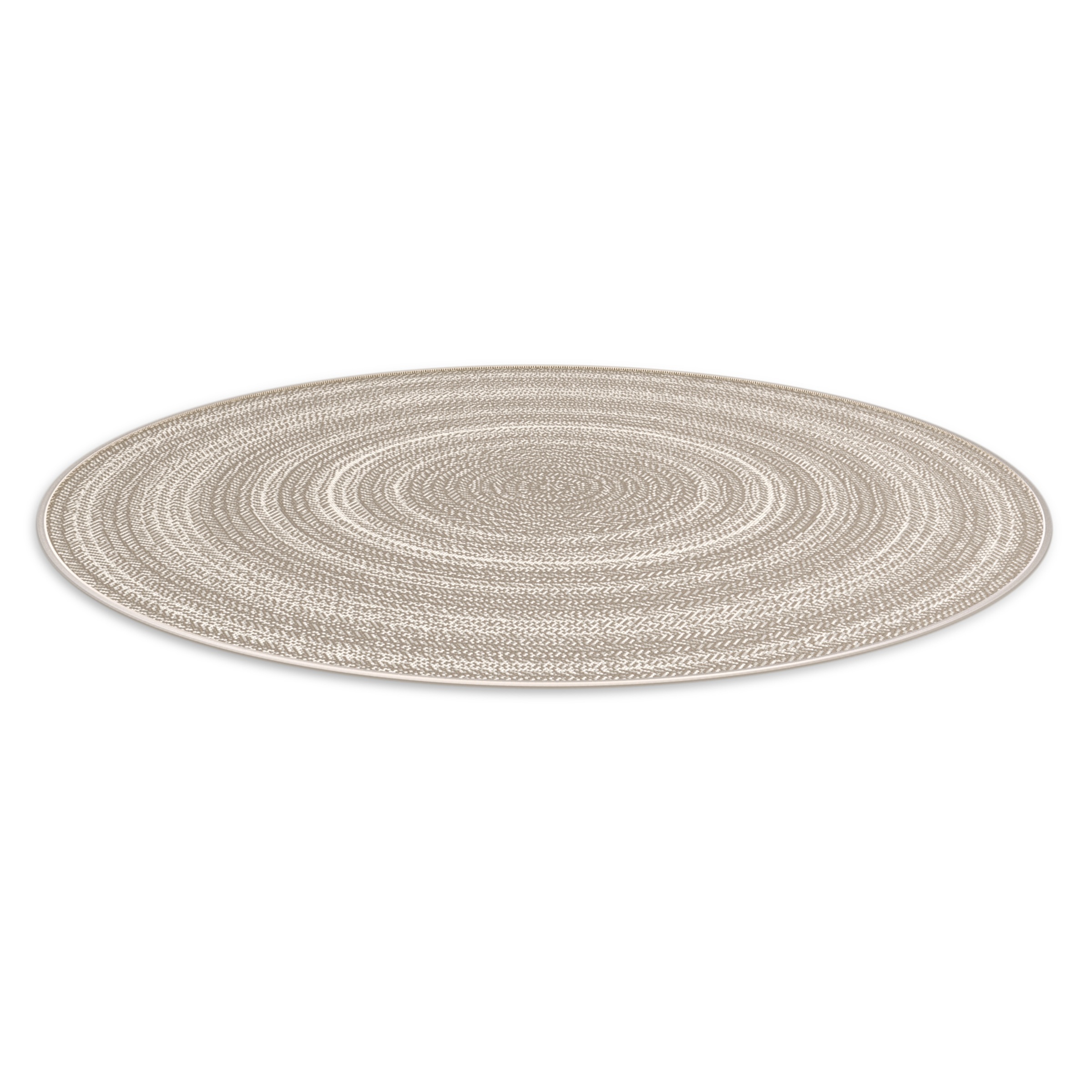 Primaflor-Ideen in Textil Teppich »Outdoorteppich ELDORADO Giro«, rund, 4 mm Höhe, Flachgewebe, gestreift, Scandi, In- und Outdoor geeignet, wasserfest